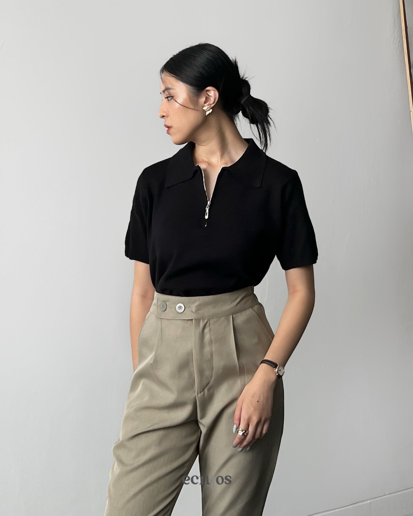 ECINOS - Flo Knitted Polo Top