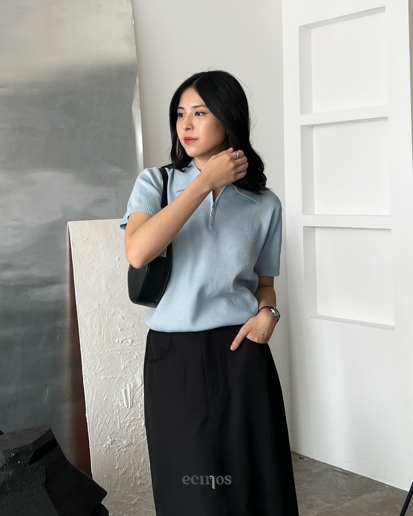 ECINOS - Flo Knitted Polo Top