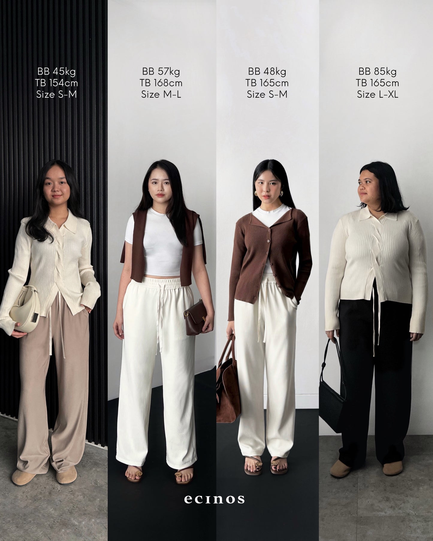ECINOS - Designer Ribbed Pants