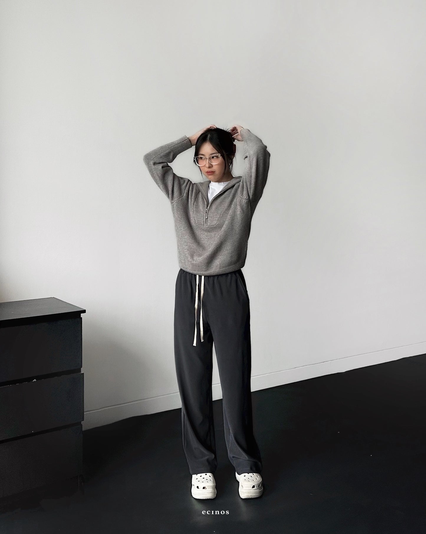 ECINOS - Designer Ribbed Pants