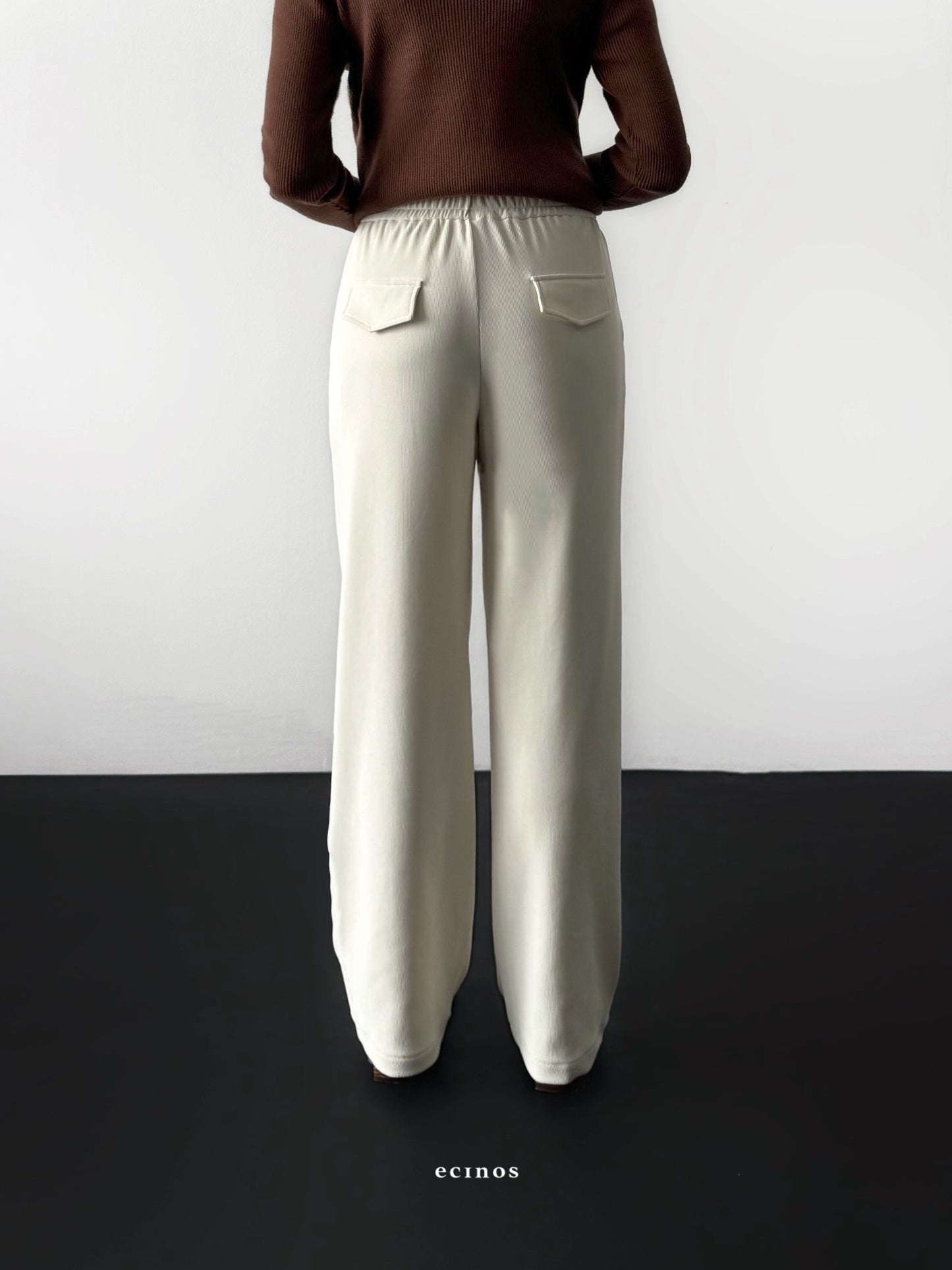 ECINOS - Designer Ribbed Pants