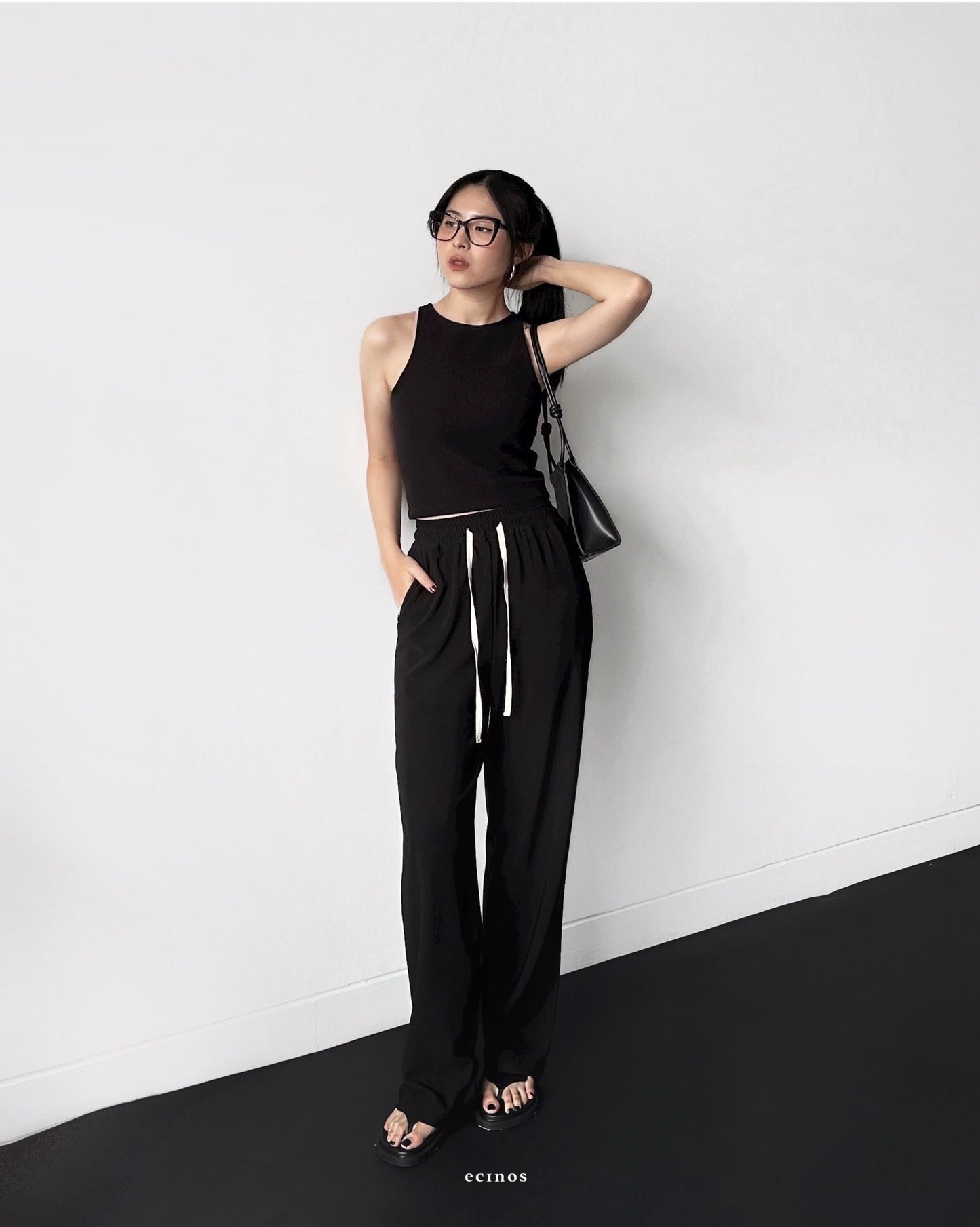 ECINOS - Designer Ribbed Pants