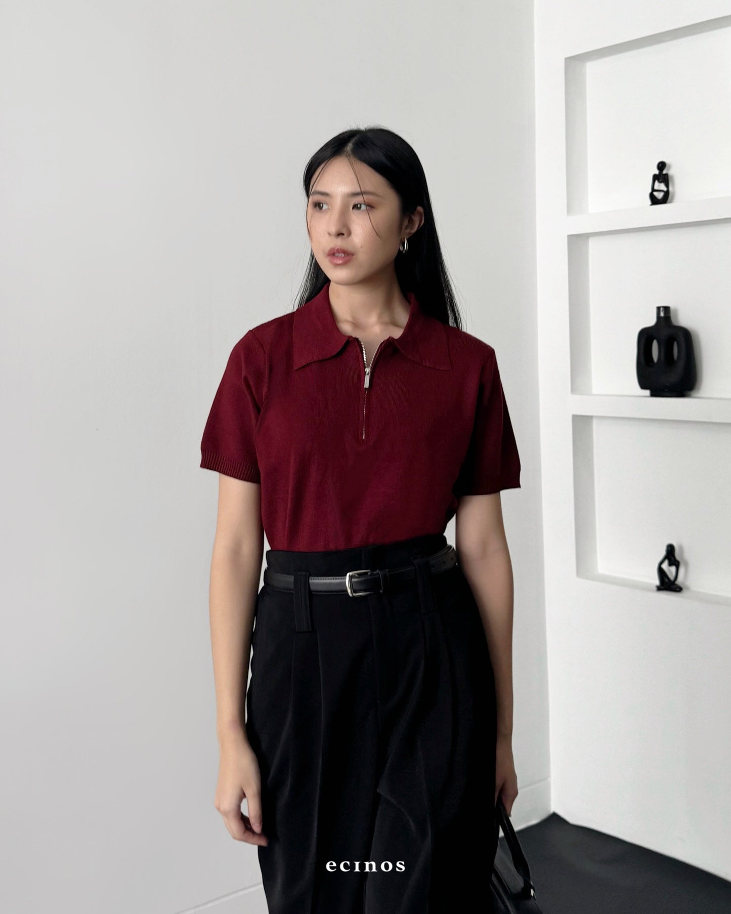 ECINOS - Flo Knitted Polo Top