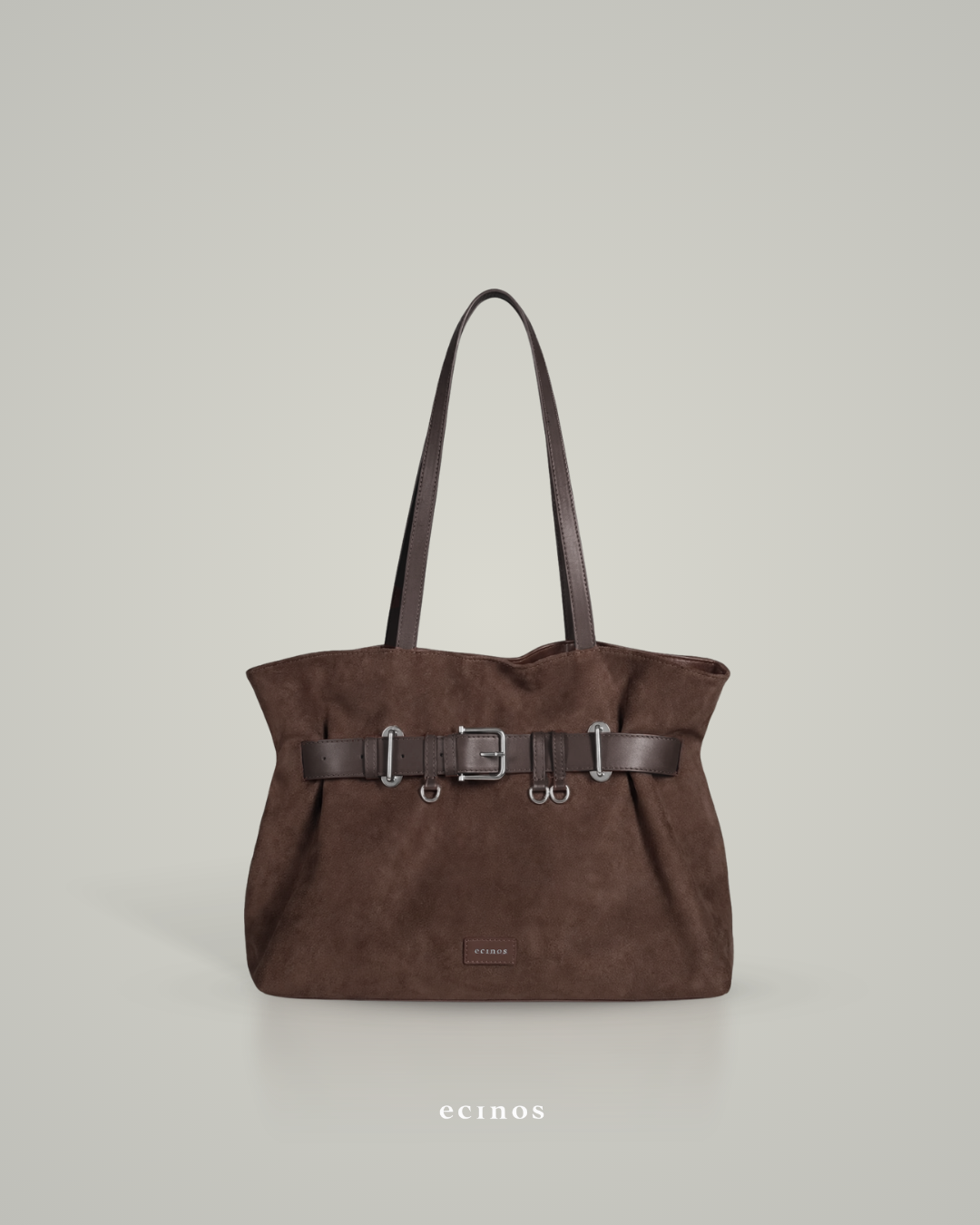 ECINOS Atelier - Dué Buckle Suede Bag