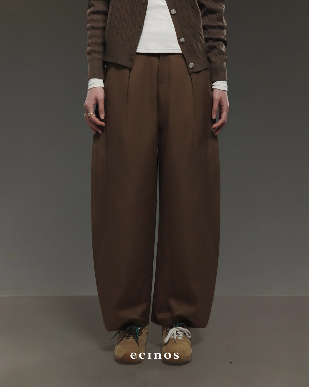 ECINOS - Joan Barrel Cotton Trousers