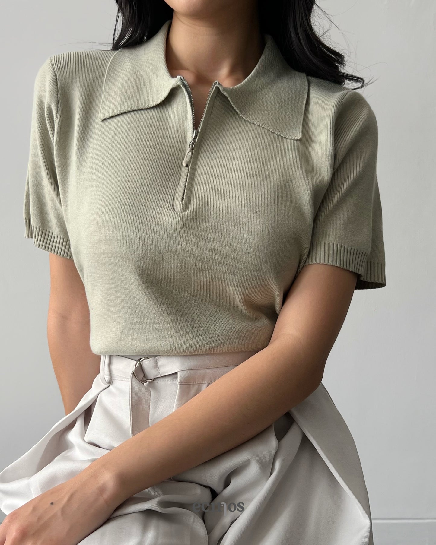 ECINOS - Flo Knitted Polo Top