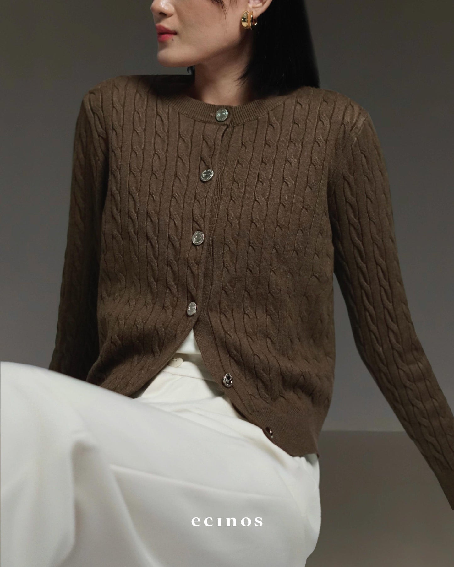 ECINOS - Celie Cable Knit Cardigan