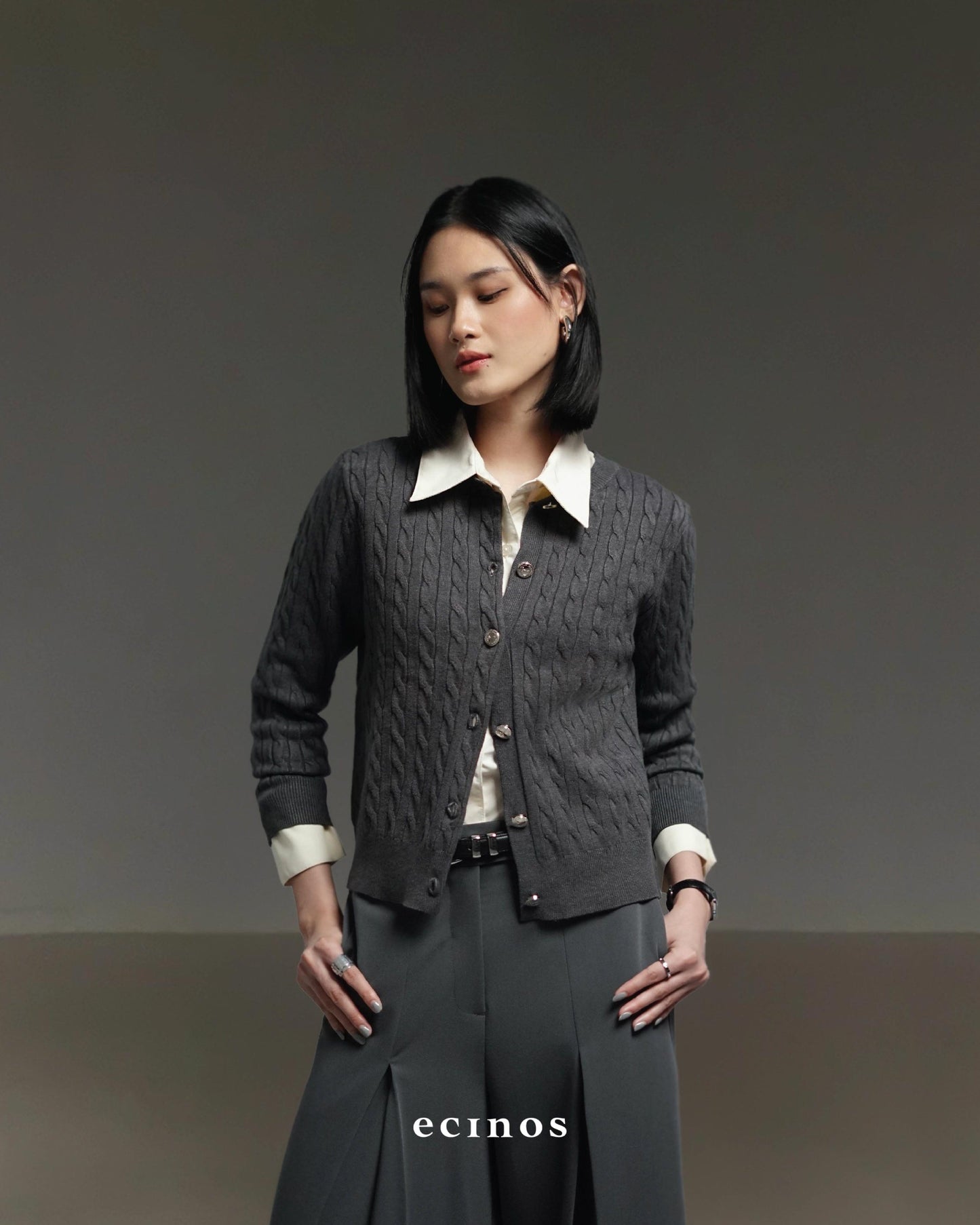 ECINOS - Celie Cable Knit Cardigan