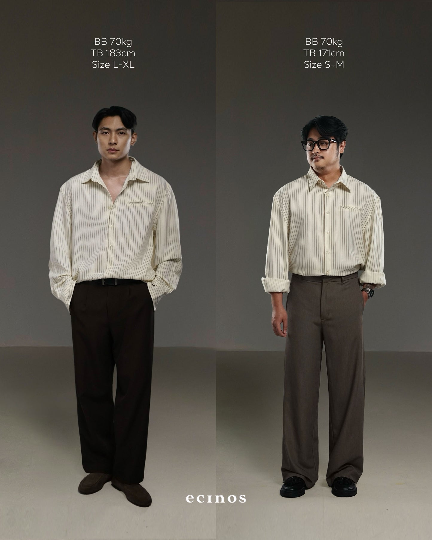 ECINOS Man - Striped Oversized Shirt (Man Version)