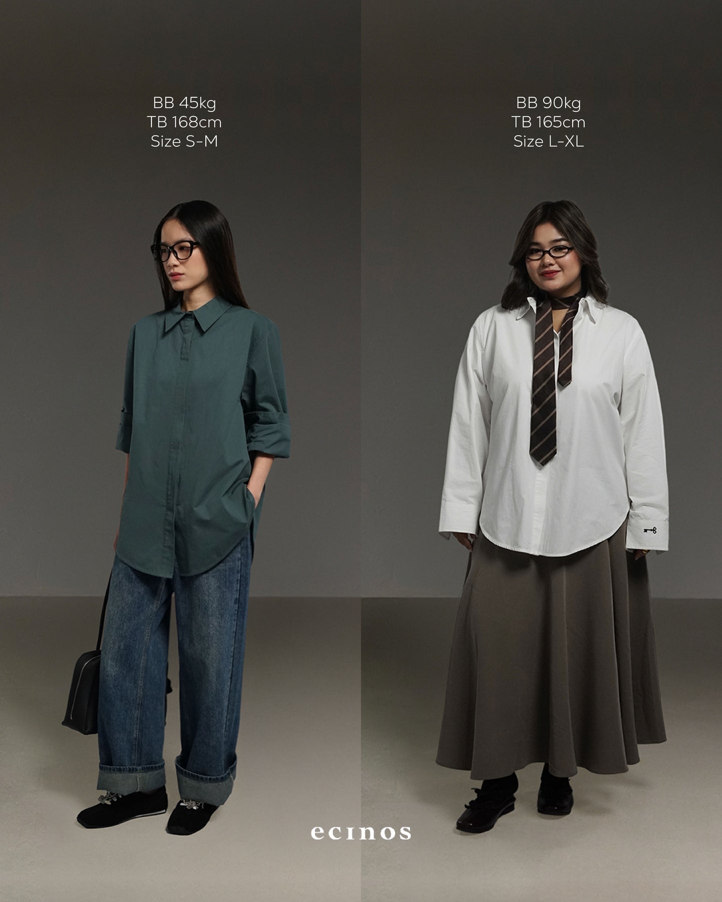 ECINOS - 100% Cotton Oversized Shirt