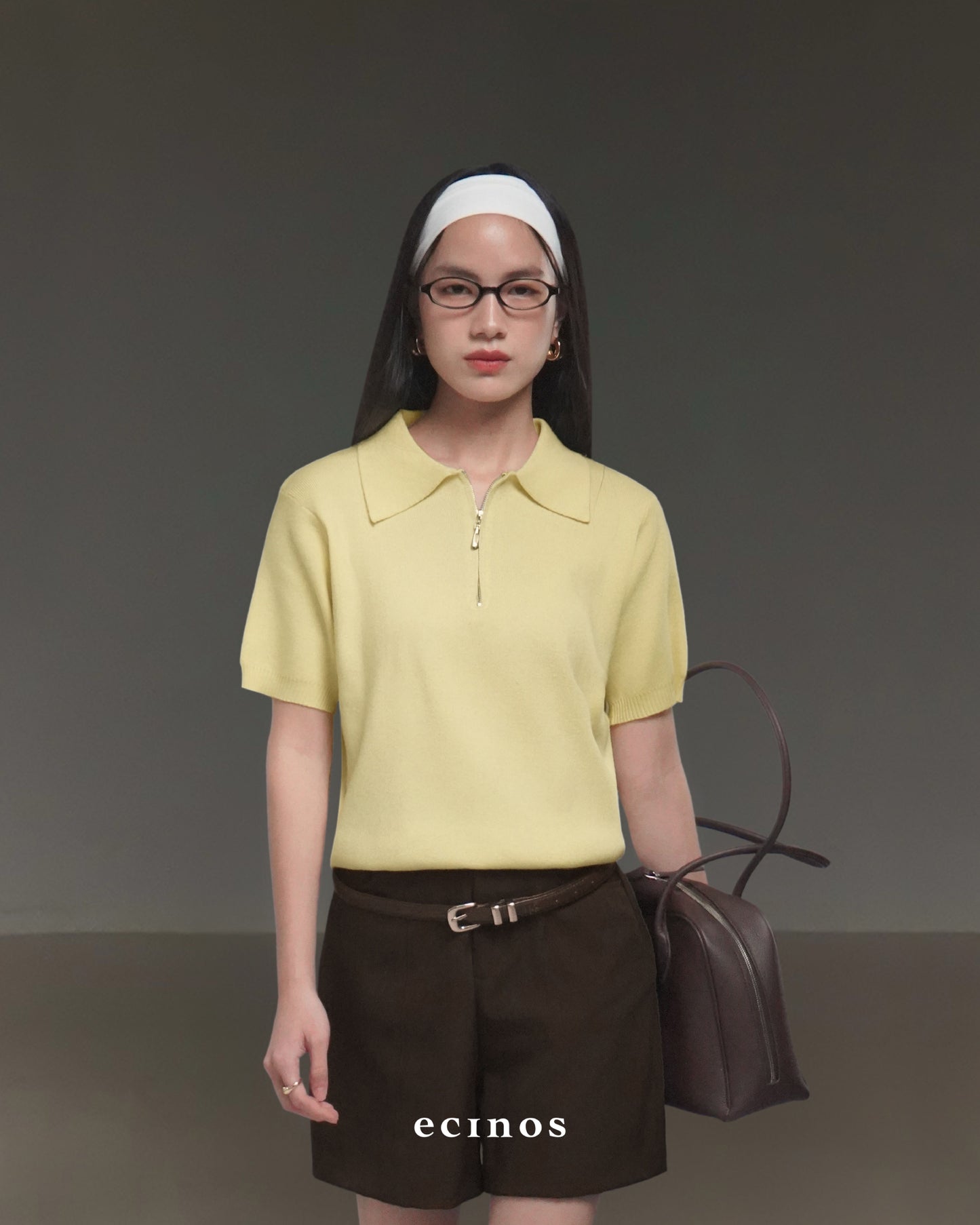 ECINOS - Flo Knitted Polo Top