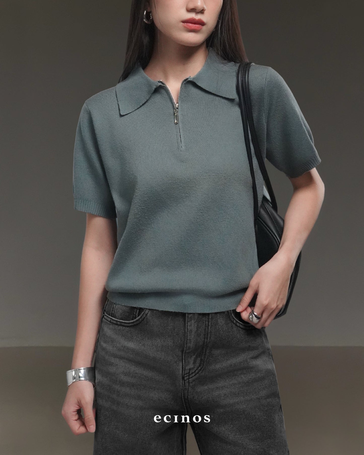 ECINOS - Flo Knitted Polo Top