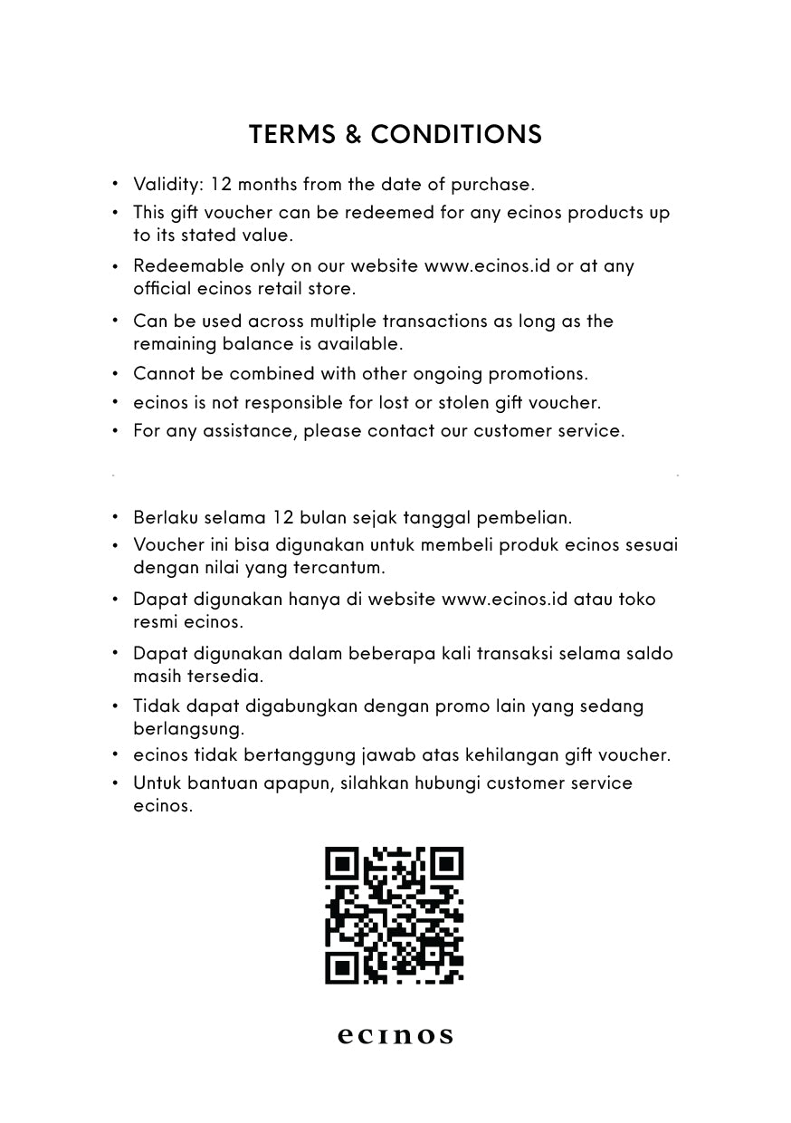 ECINOS Gift Voucher - Physical