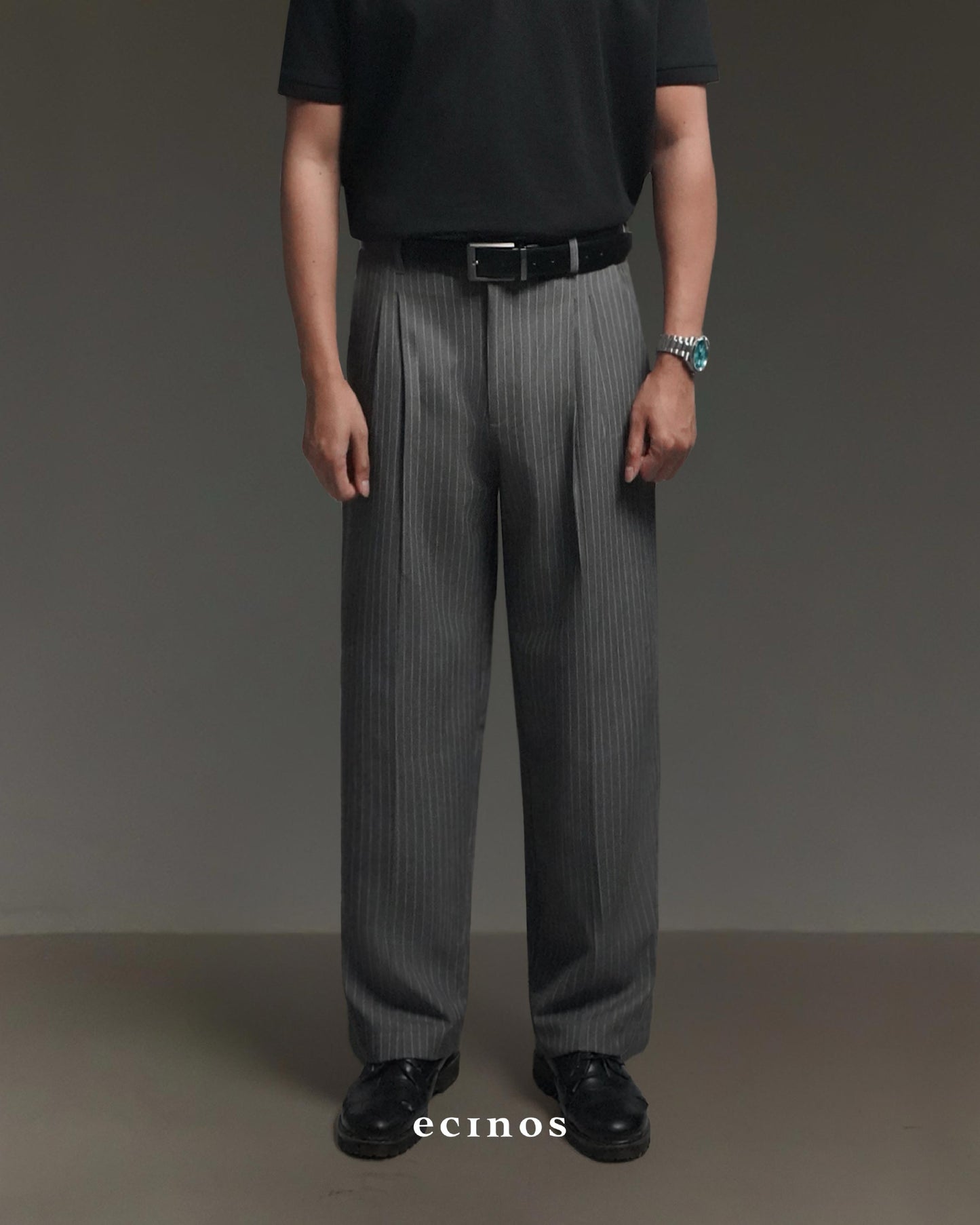 ECINOS MAN - Harvey Pleated Straight Trousers