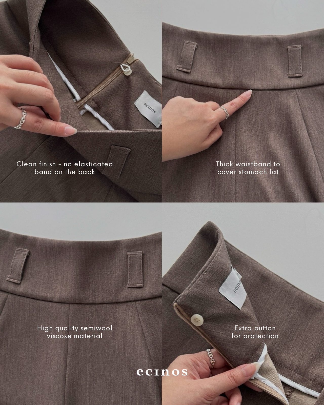 ECINOS - Panel Wool Flared Skirt