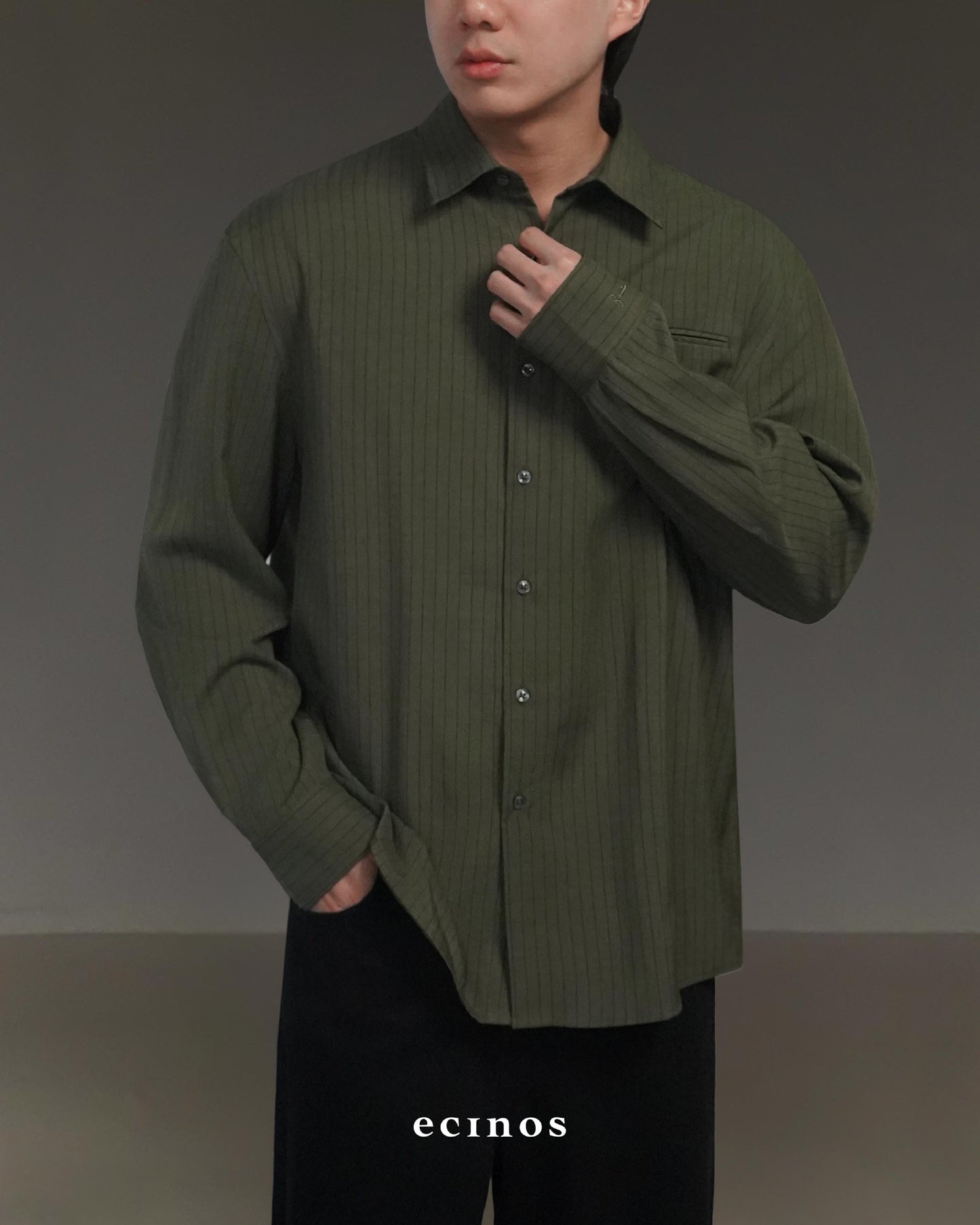 ECINOS Man - Striped Oversized Shirt (Man Version)