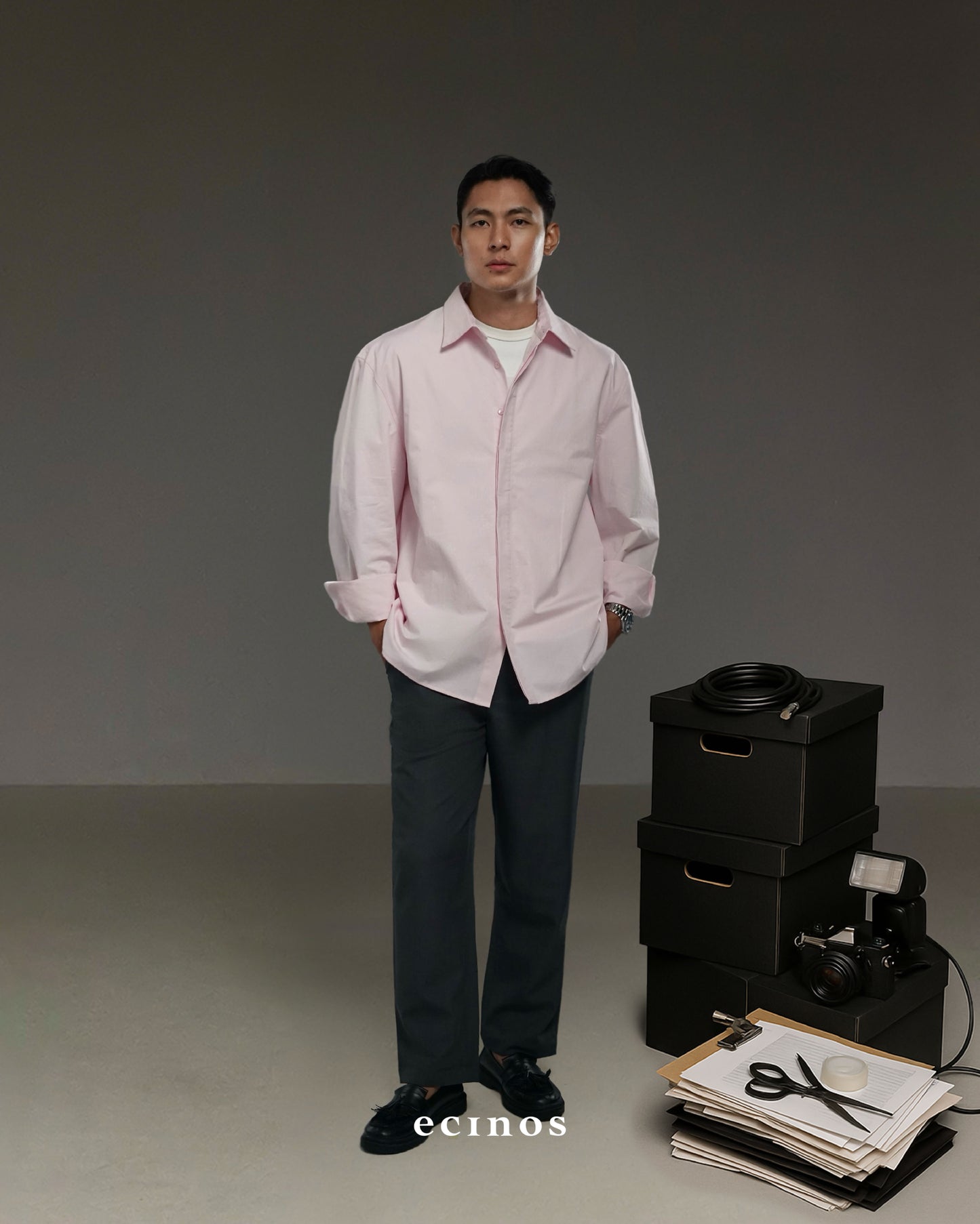 ECINOS Man - 100% Cotton Oversized Shirt (Man Version)