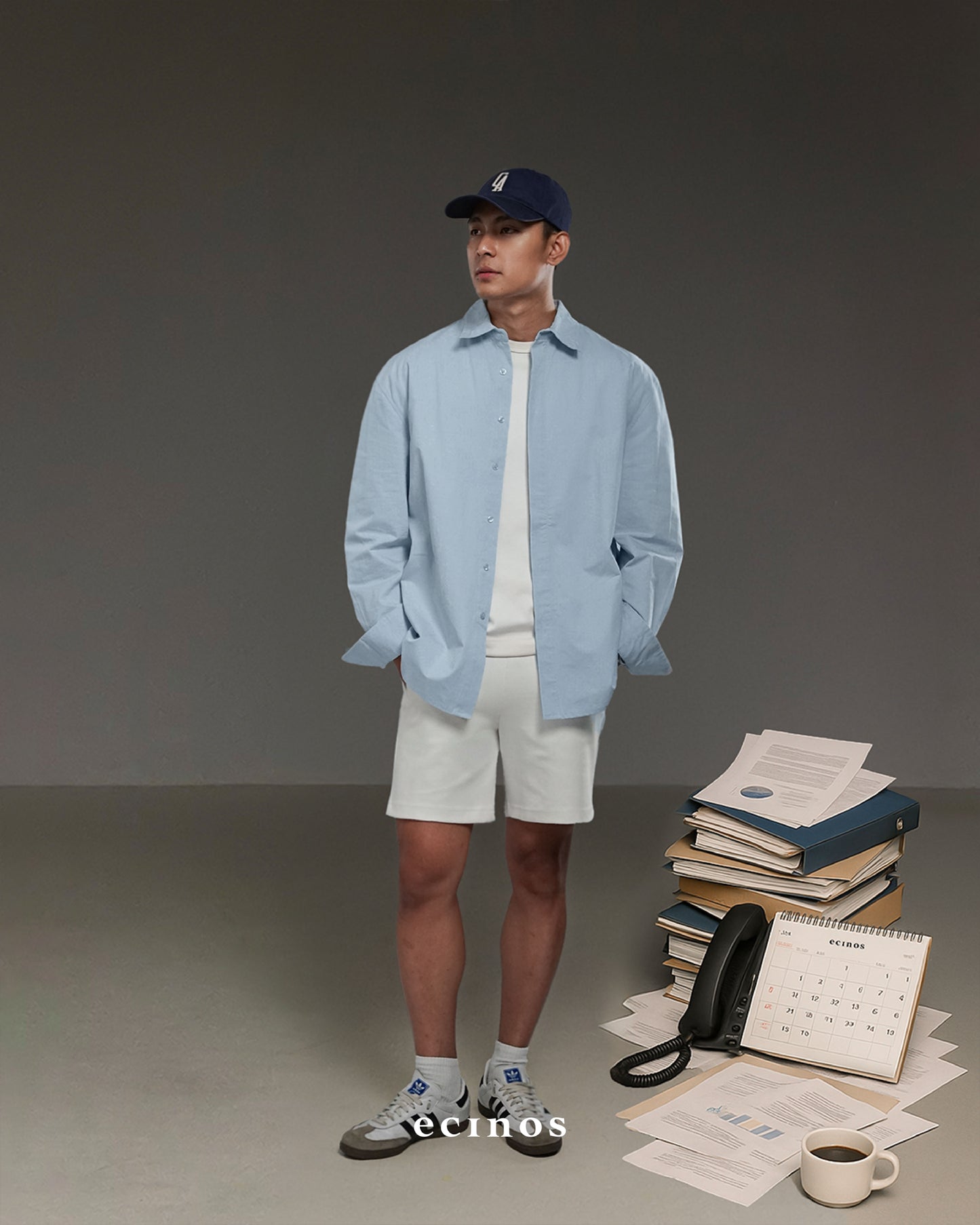 ECINOS Man - 100% Cotton Oversized Shirt (Man Version)