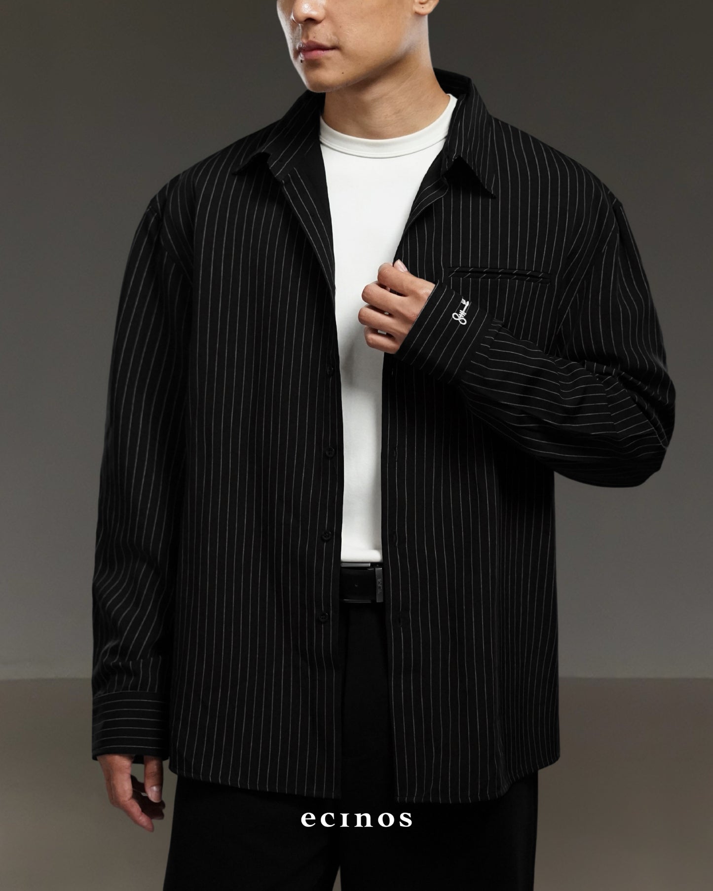 ECINOS Man - Striped Oversized Shirt (Man Version)