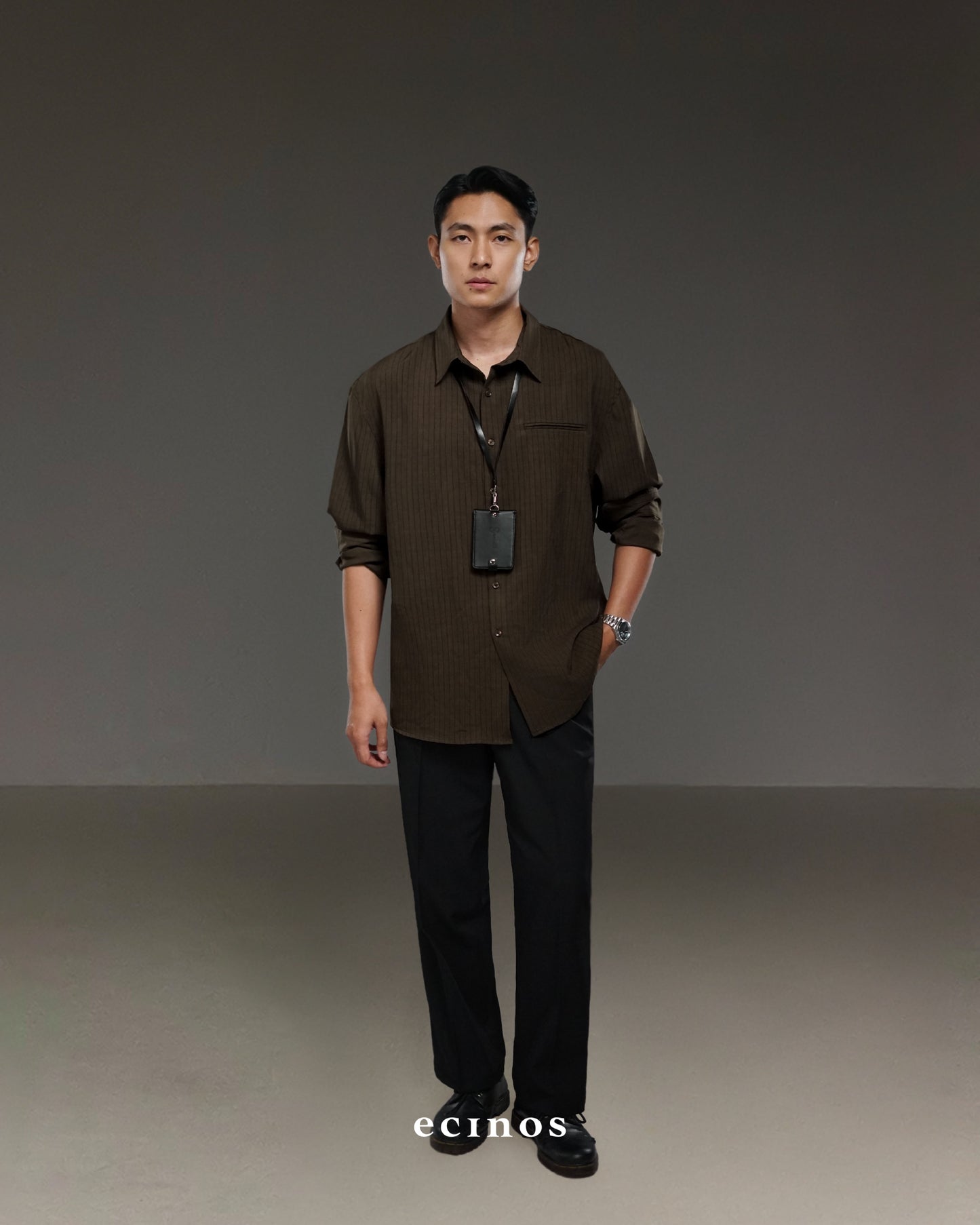 ECINOS Man - Striped Oversized Shirt (Man Version)