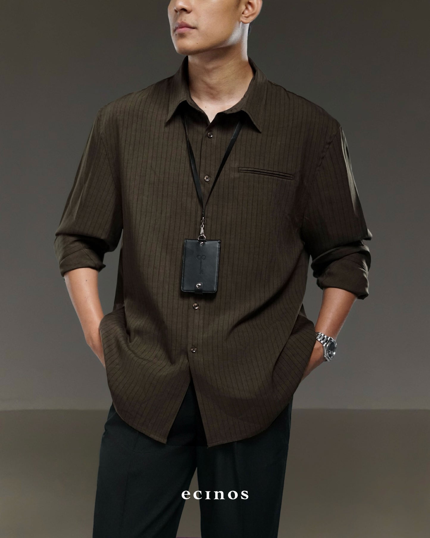 ECINOS Man - Striped Oversized Shirt (Man Version)