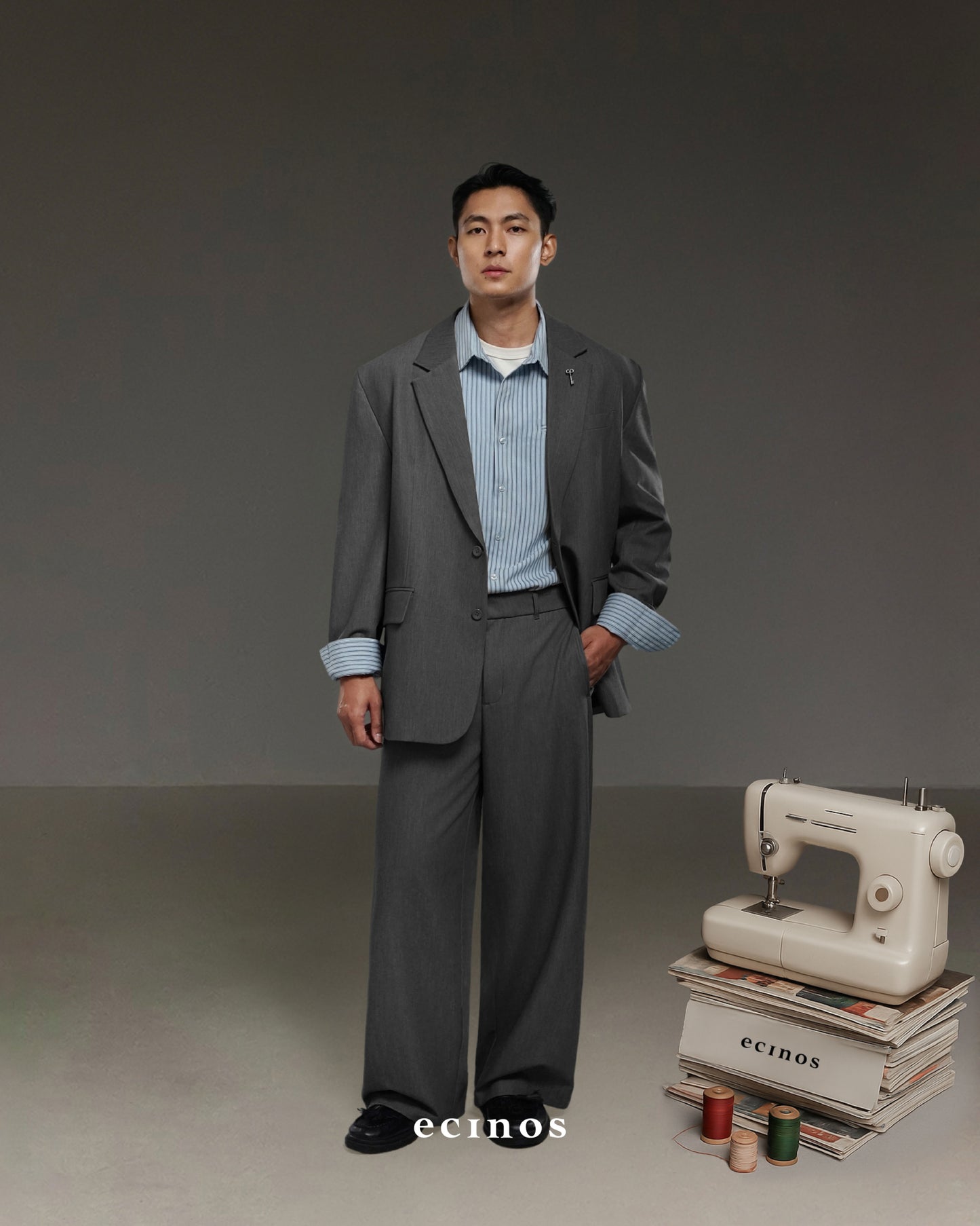 ECINOS Man - Striped Oversized Shirt (Man Version)