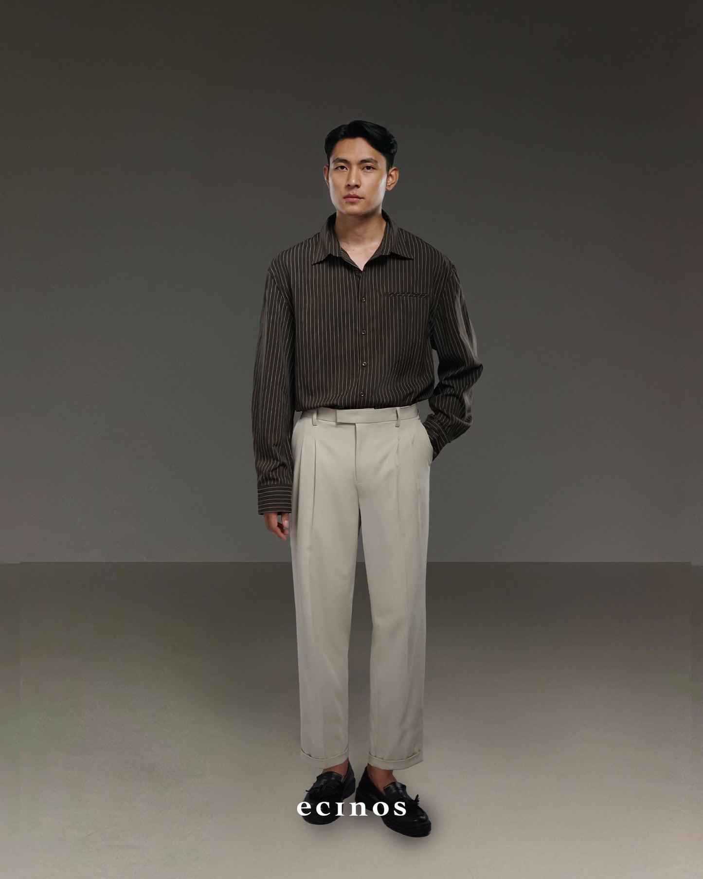 ECINOS Man - Striped Oversized Shirt (Man Version)