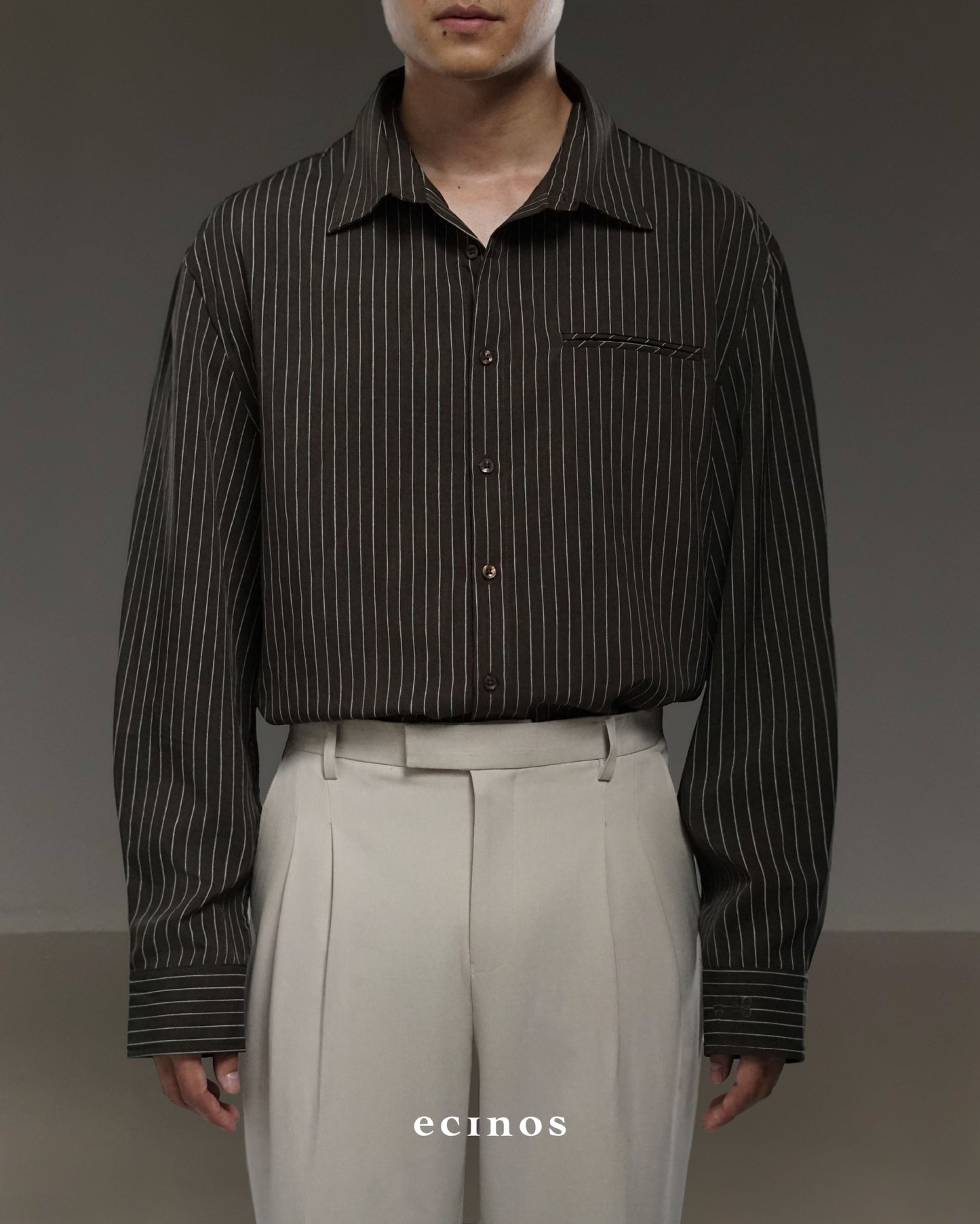 ECINOS Man - Striped Oversized Shirt (Man Version)