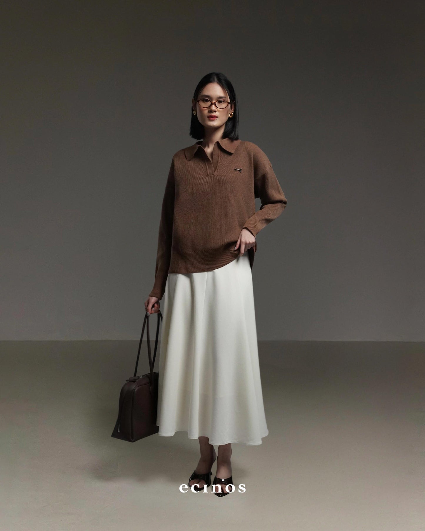 ECINOS - Blair Oversized Polo Sweater