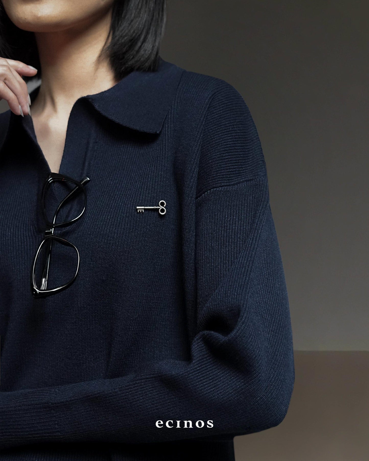 ECINOS - Blair Oversized Polo Sweater