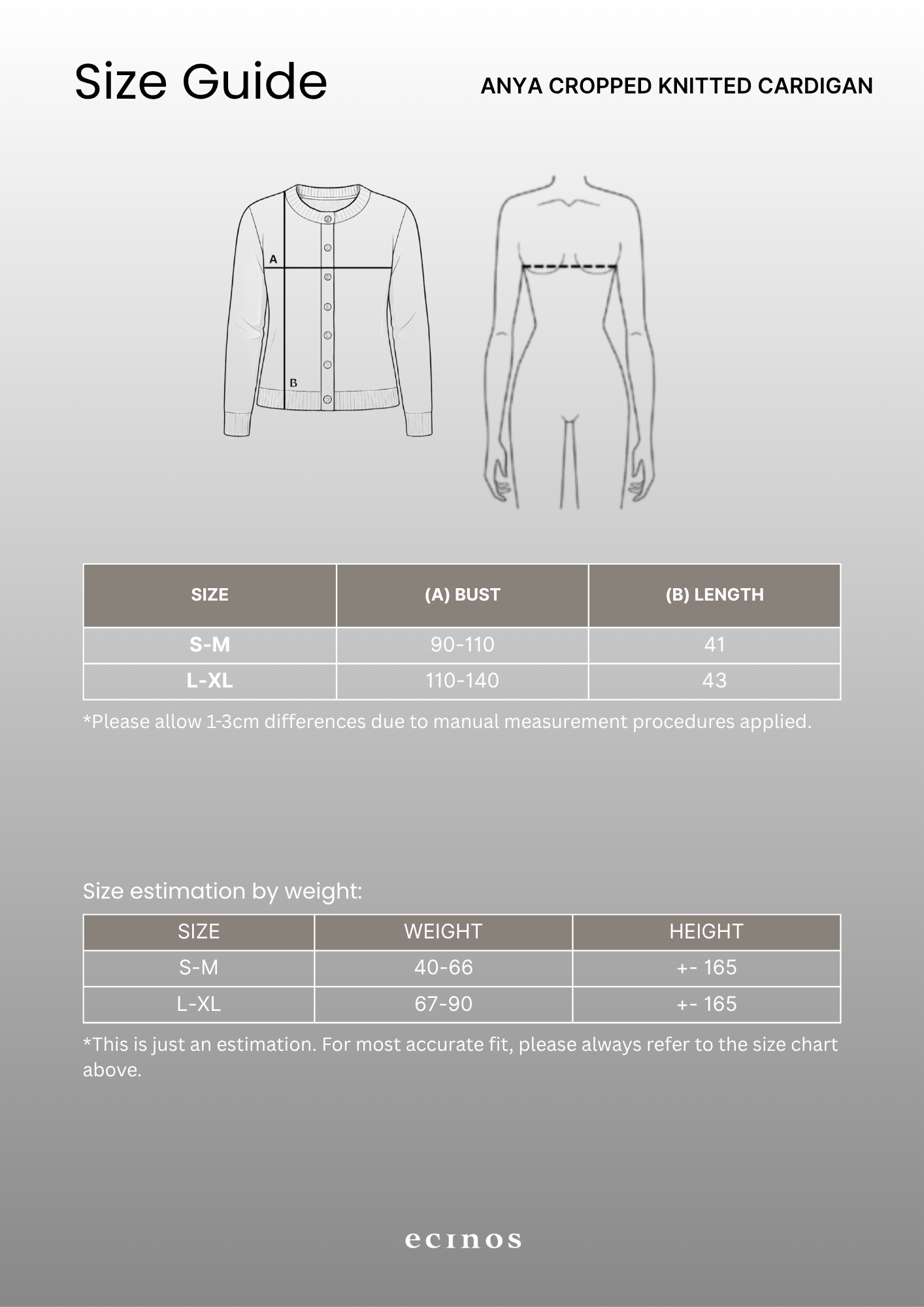 ECINOS - Anya Cropped Knitted Cardigan