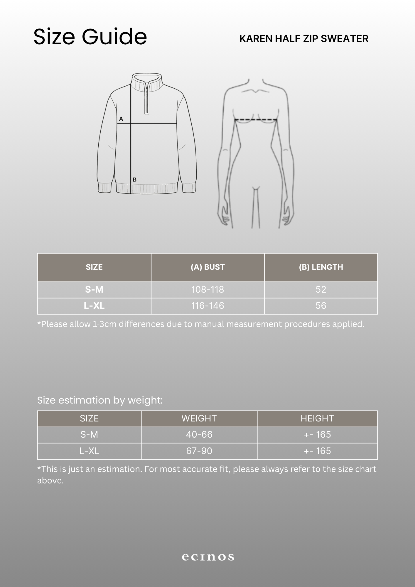 ECINOS - Karen Half Zip Sweater