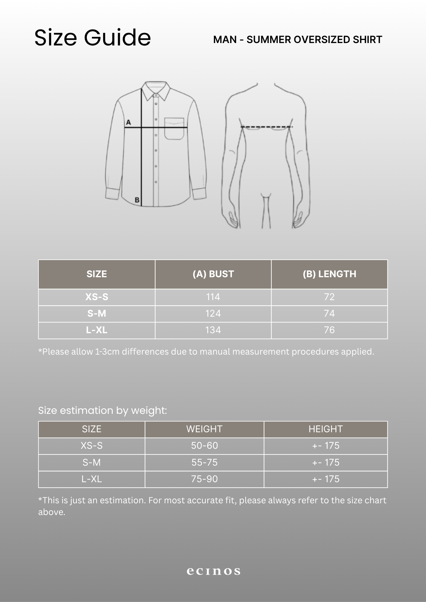 ECINOS Man - Summer Oversized Shirt (Man Version)