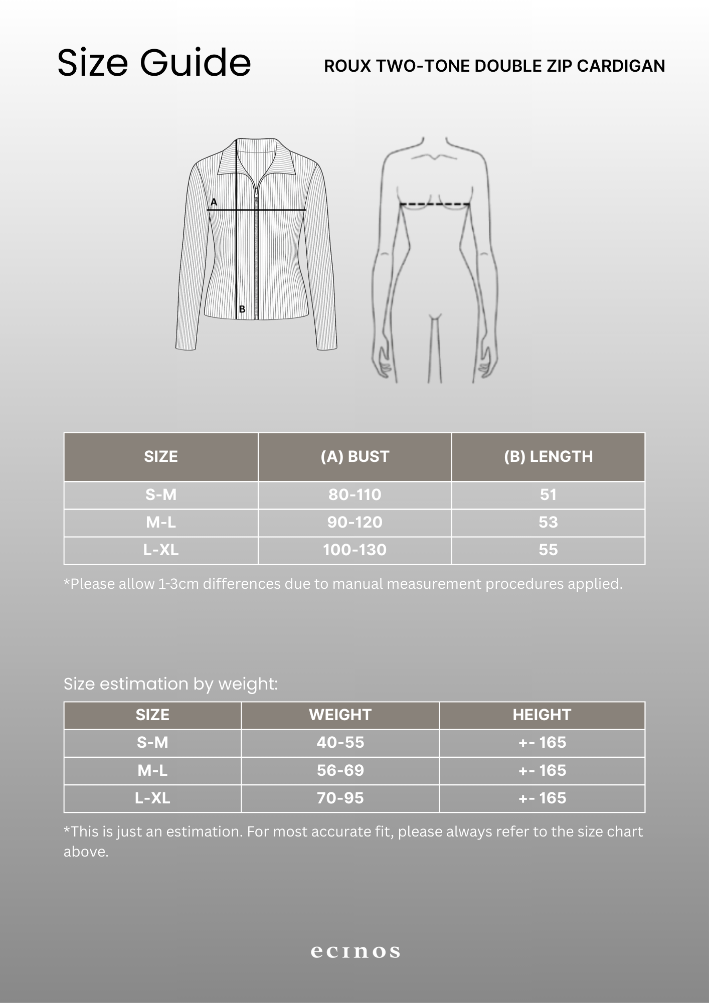 ECINOS - Roux Two-Tone Double Zip Cardigan