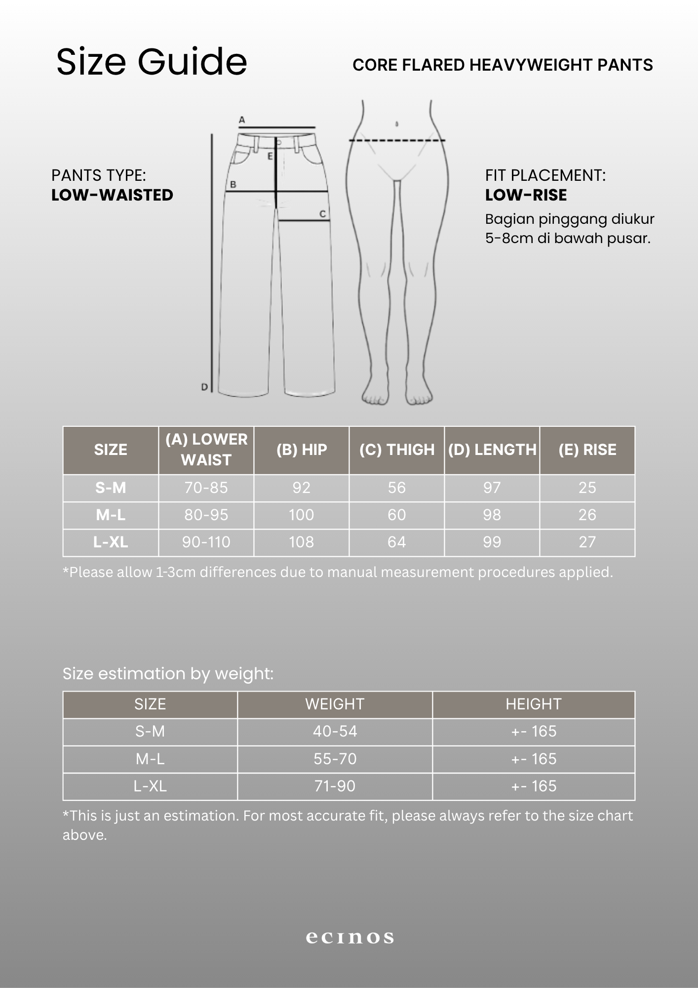 ECINOS - CORE Flared Heavyweight Pants
