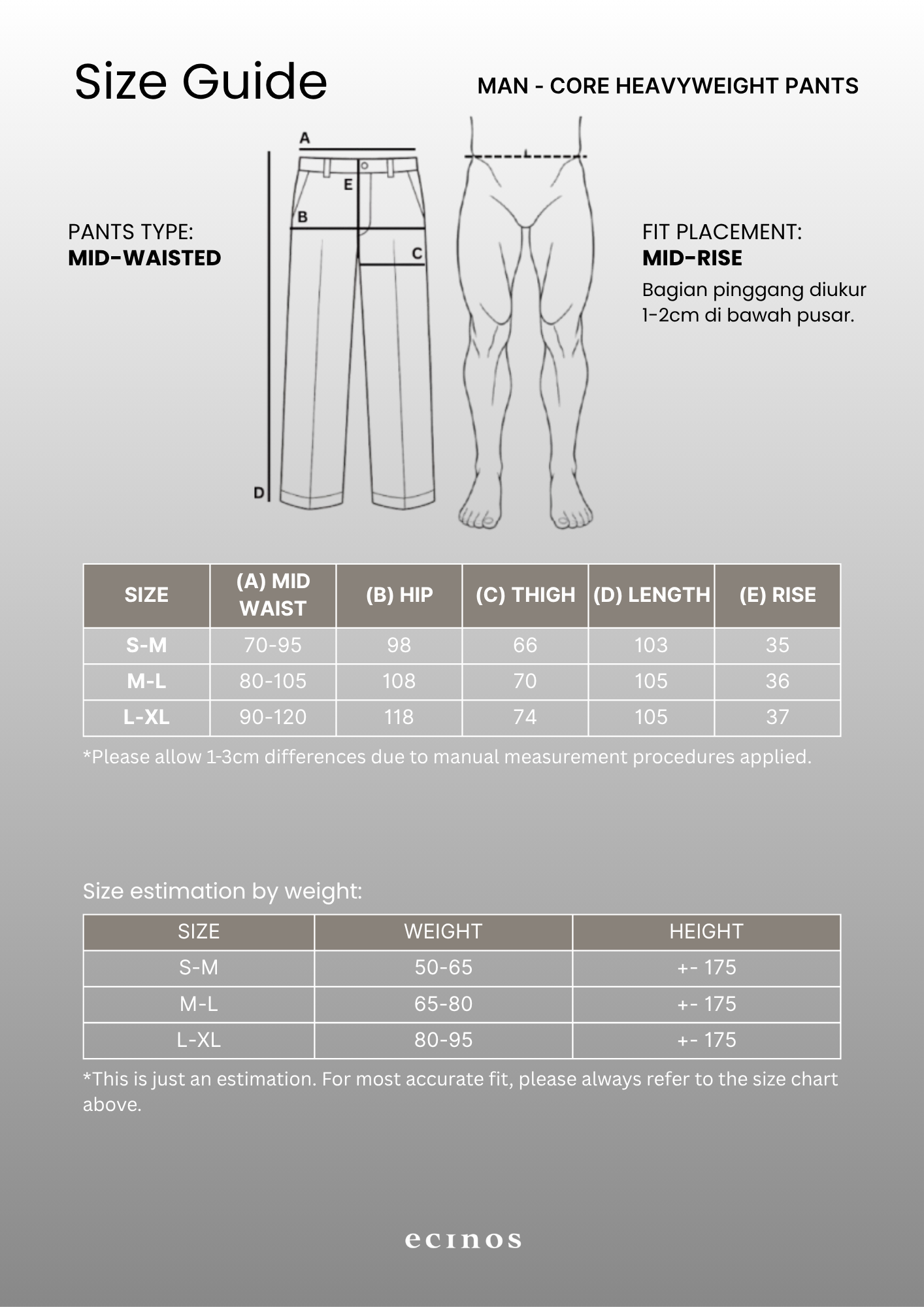 ECINOS Man - CORE Heavyweight Pants