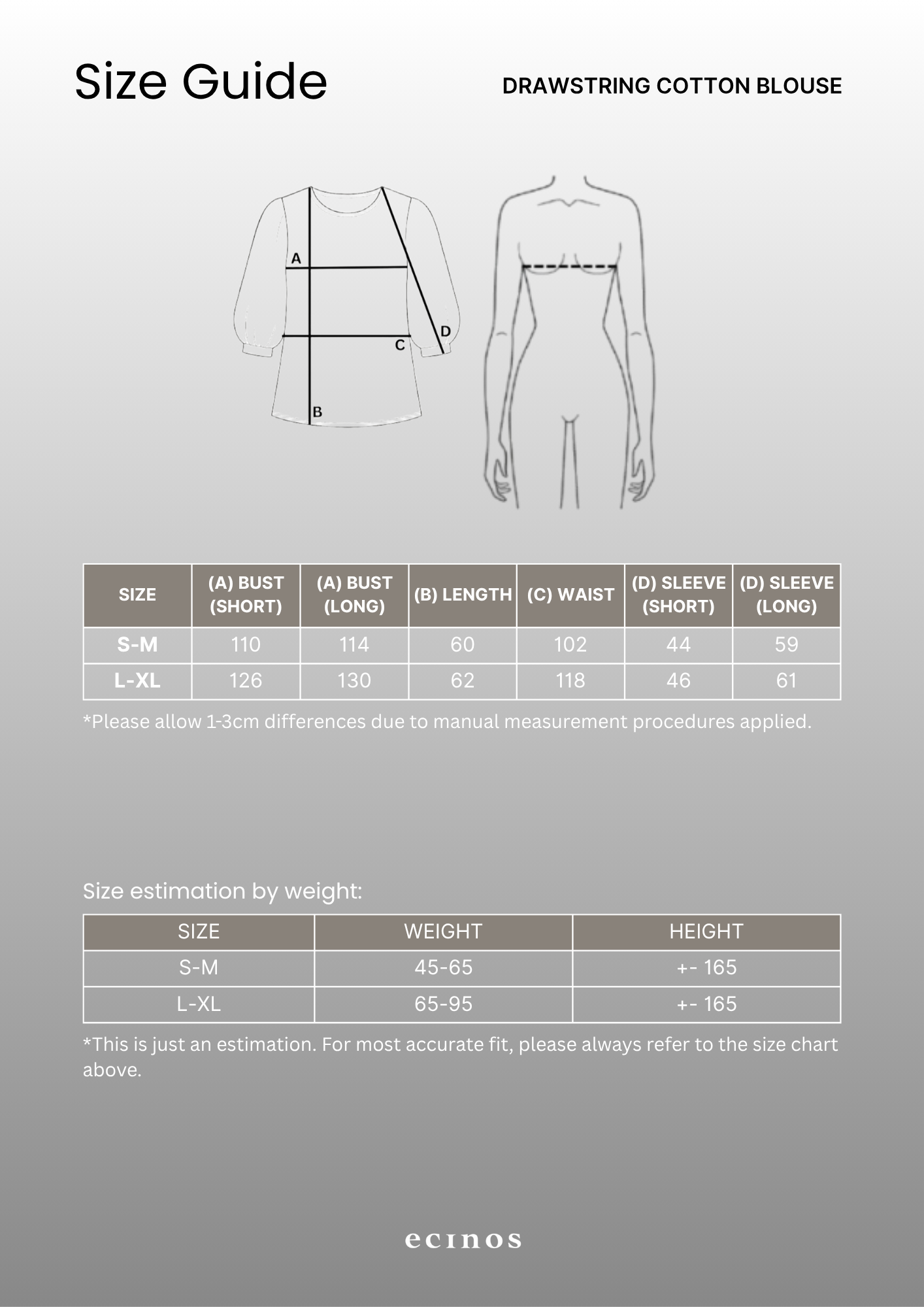 ECINOS - Drawstring Cotton Blouse