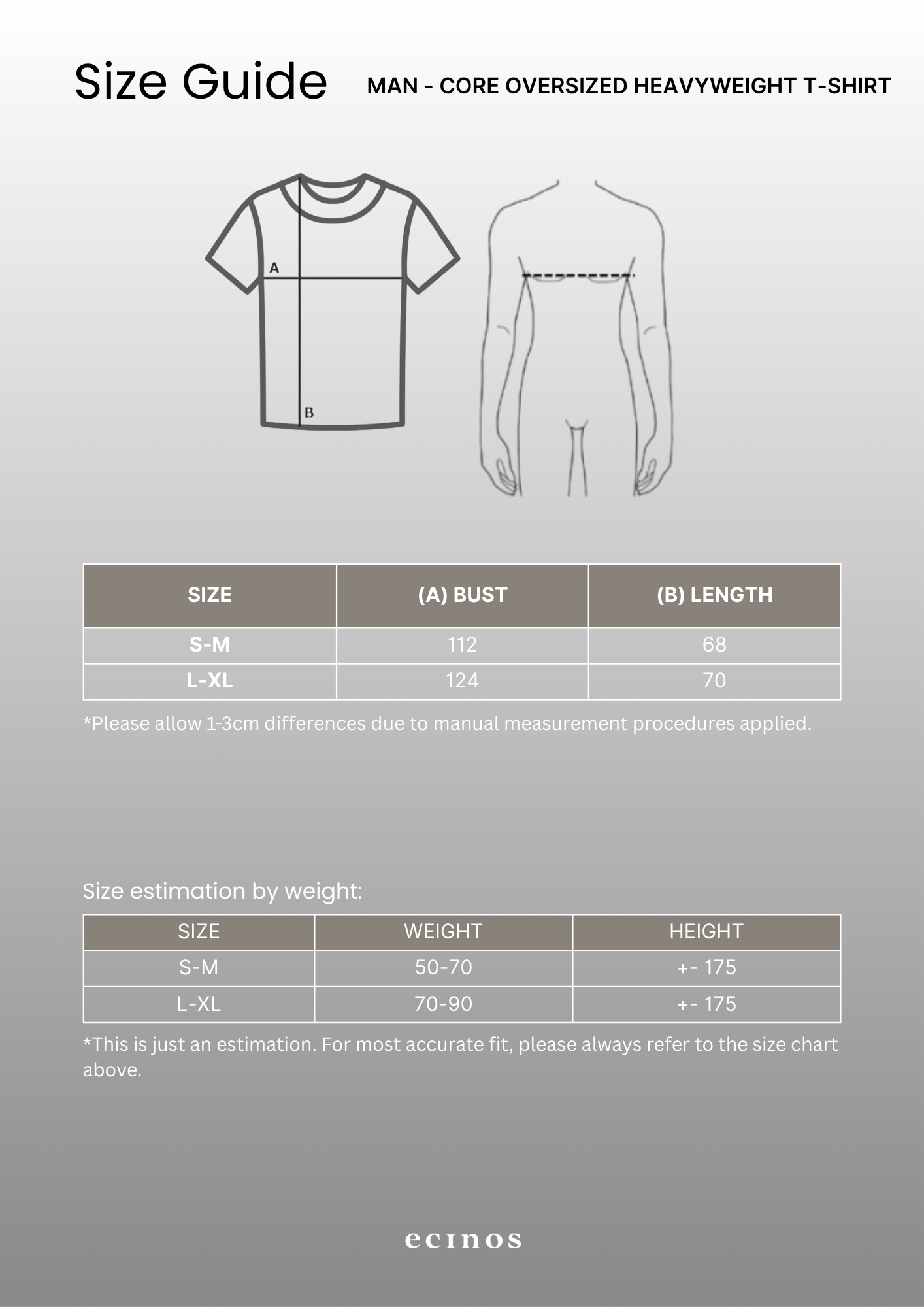 ECINOS Man - CORE Oversized Heavyweight T-shirt