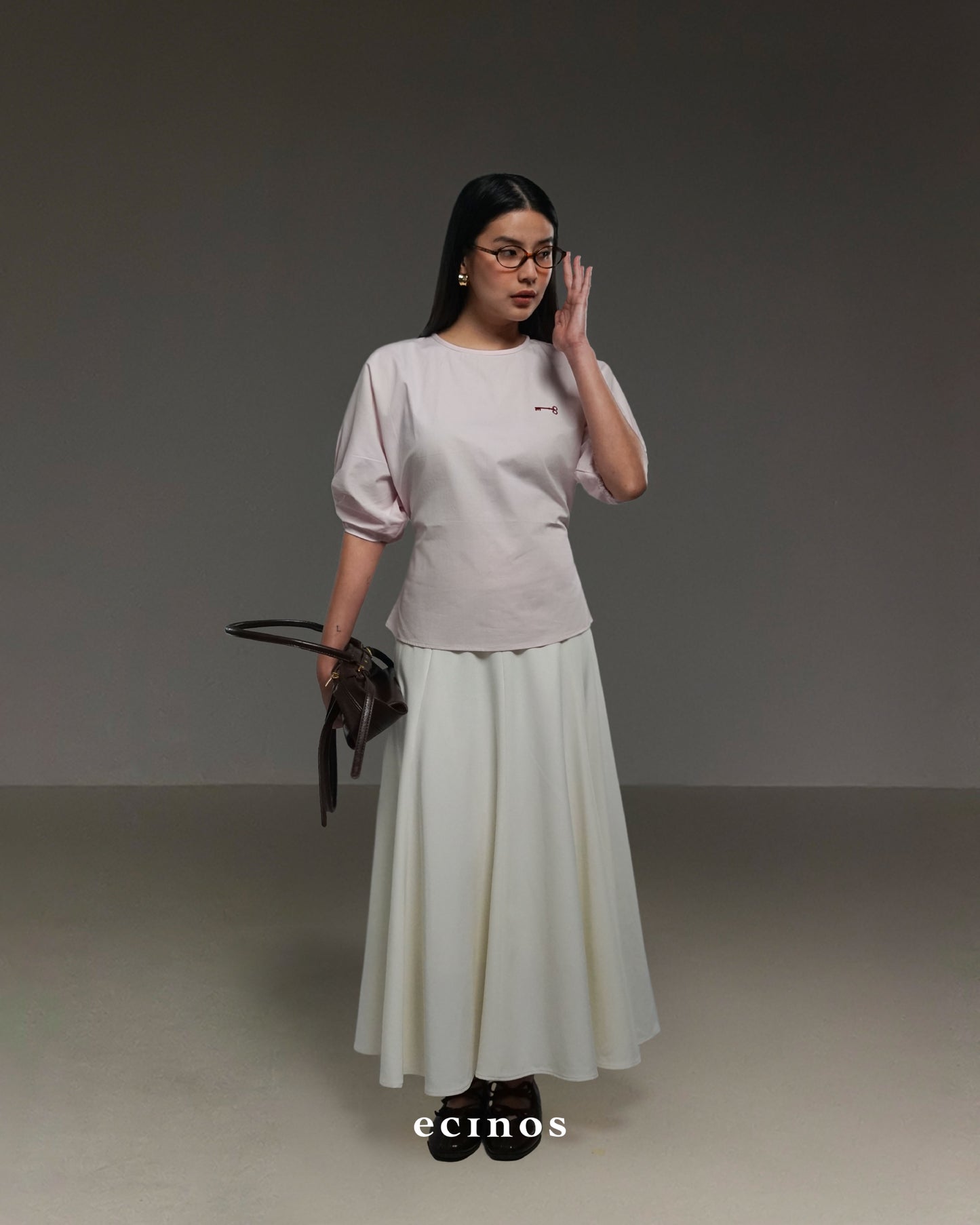 ECINOS - Panel Wool Flared Skirt