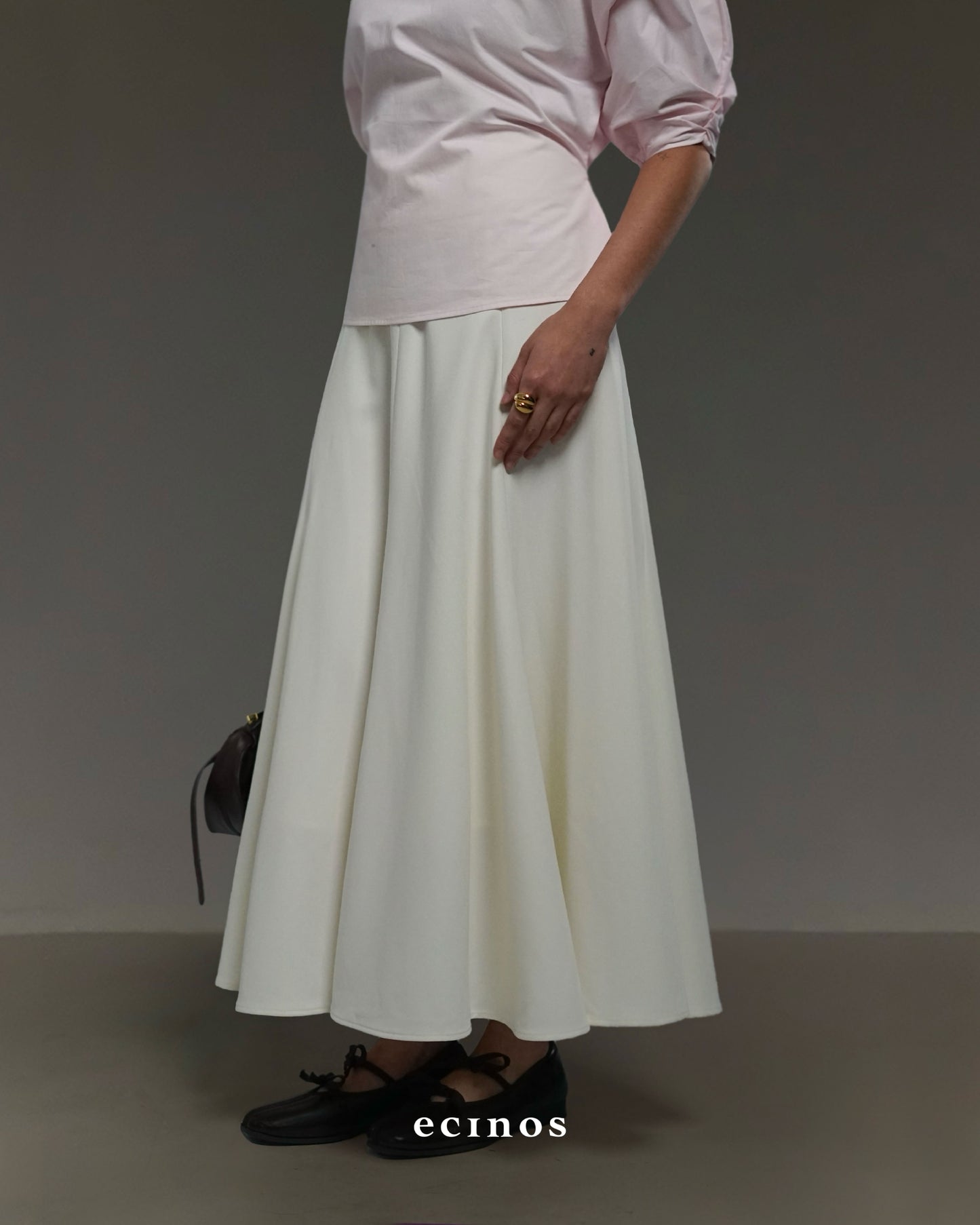 ECINOS - Panel Wool Flared Skirt