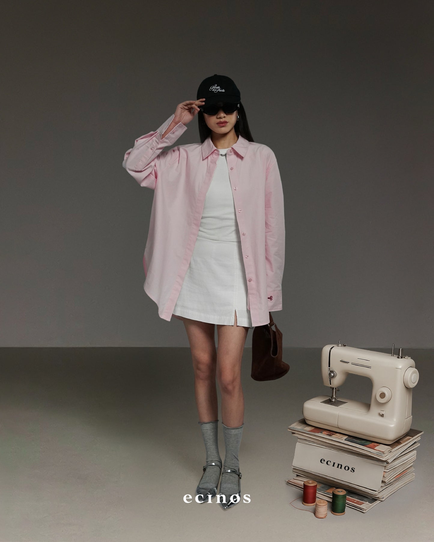 ECINOS - 100% Cotton Oversized Shirt