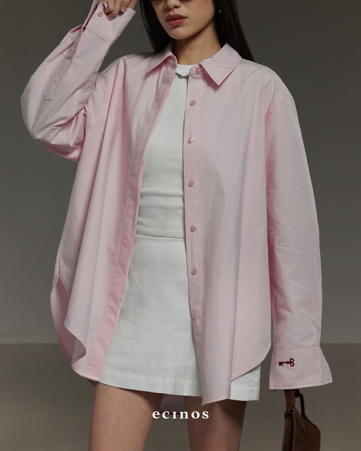 ECINOS - 100% Cotton Oversized Shirt