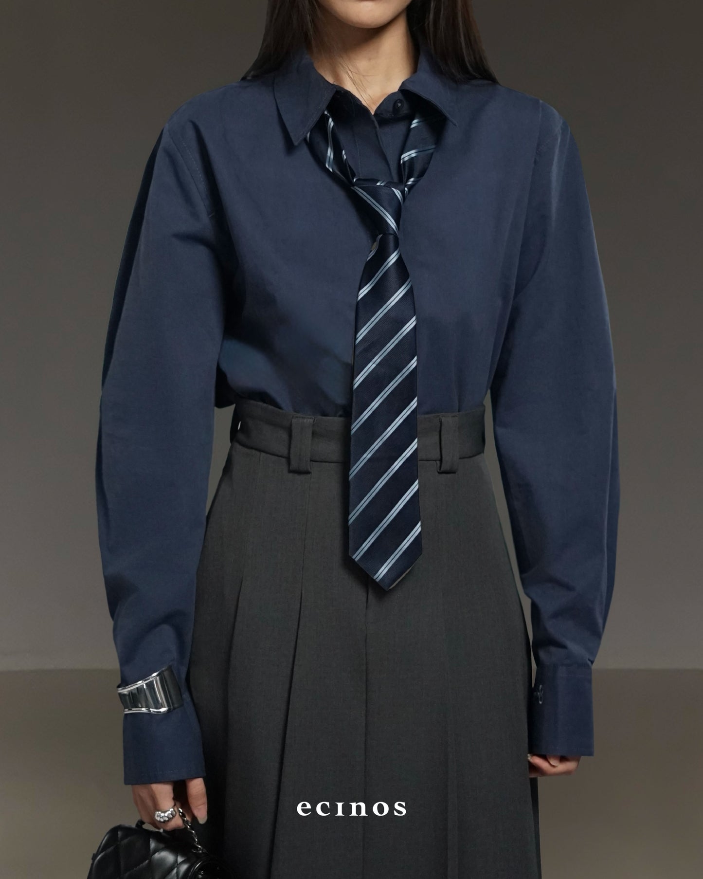 ECINOS - 100% Cotton Oversized Shirt