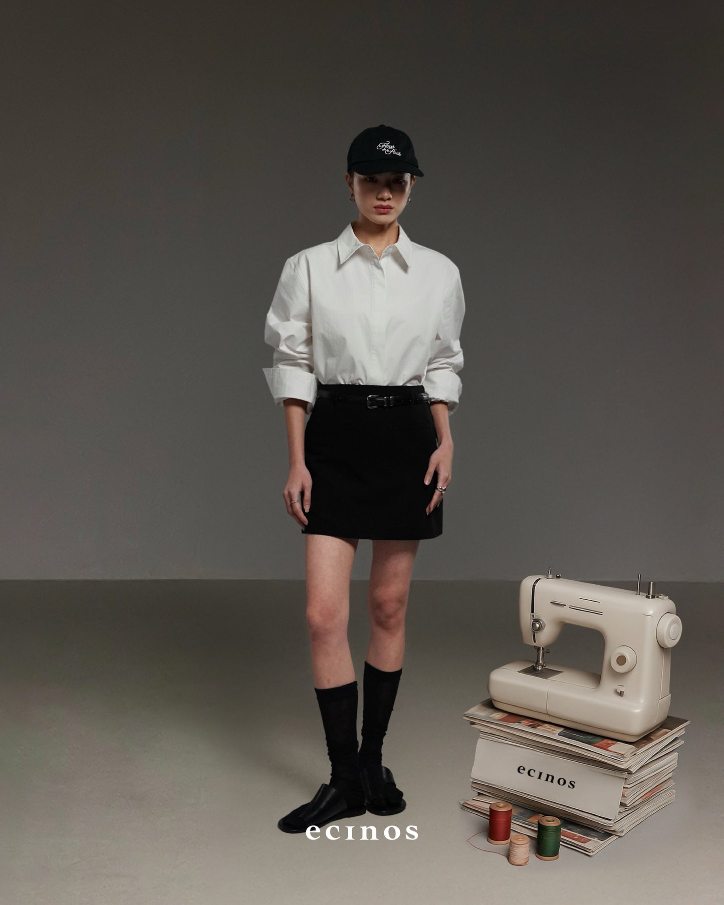 ECINOS - 100% Cotton Oversized Shirt