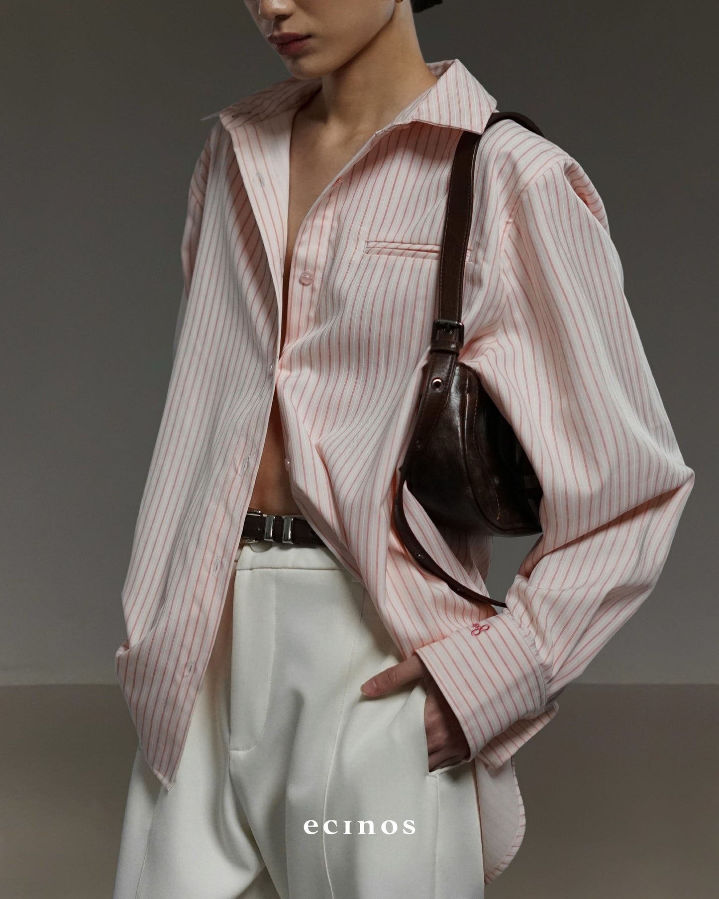 ECINOS - Striped Oversized Shirt