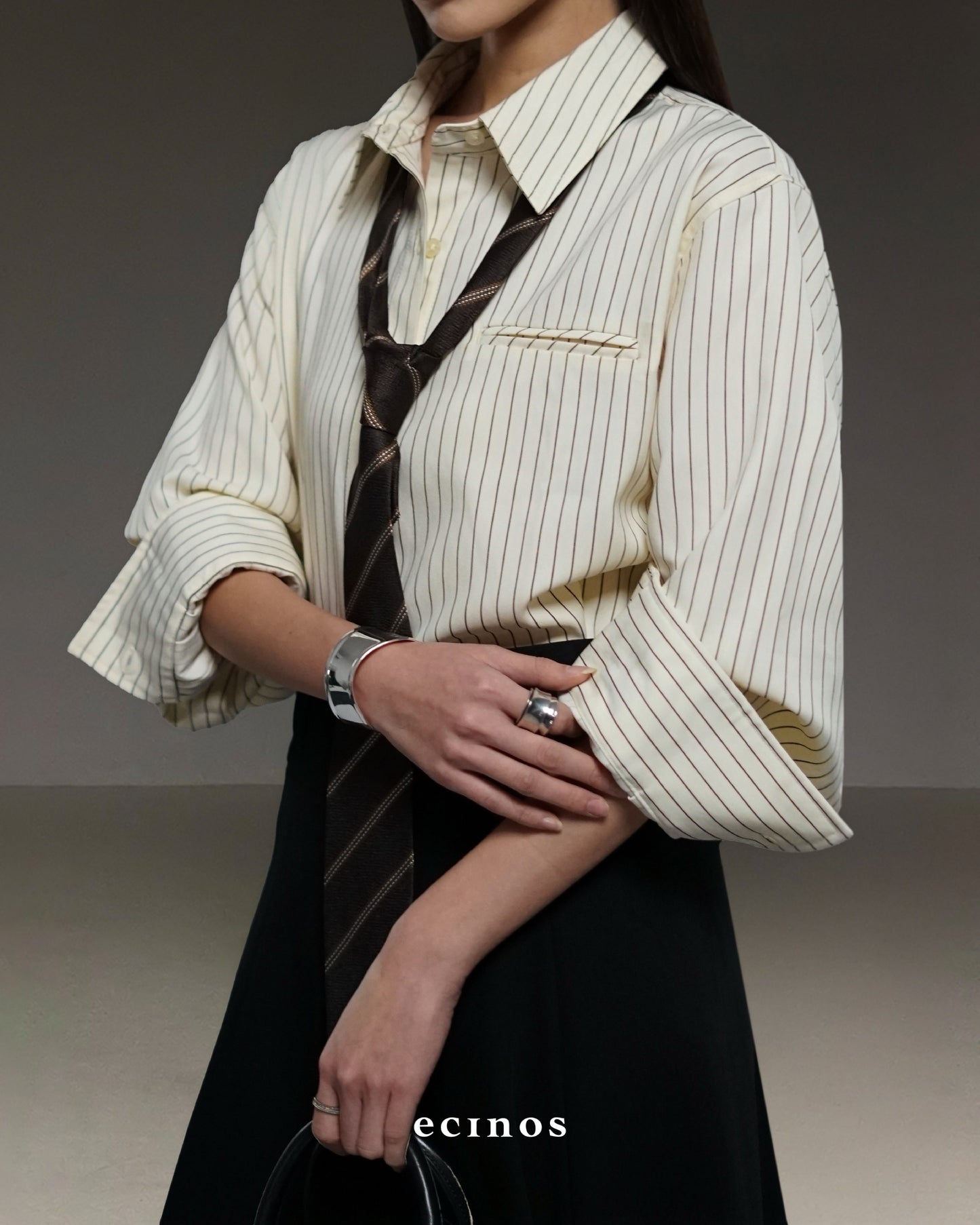 ECINOS - Striped Oversized Shirt