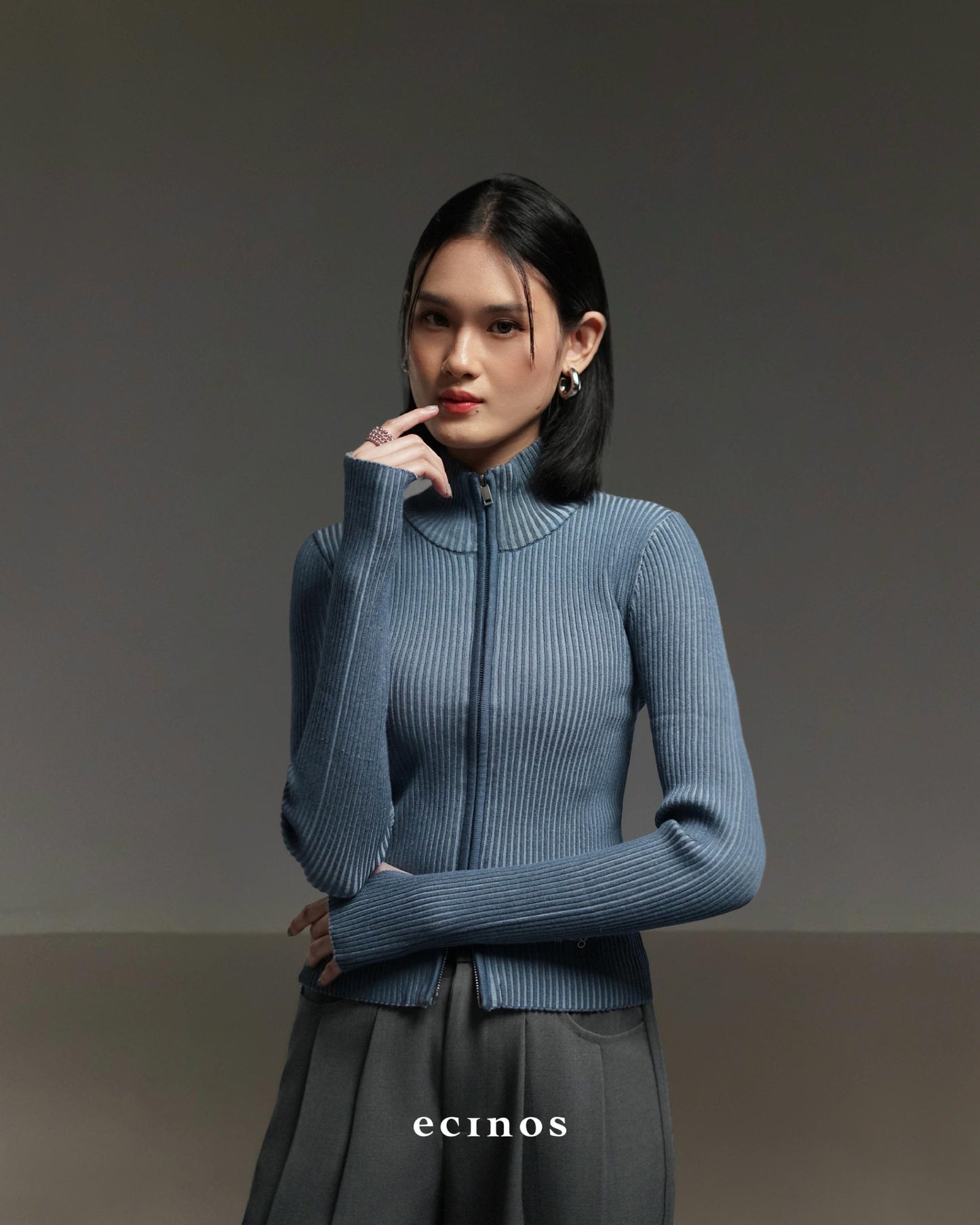 ECINOS - Roux Two-Tone Double Zip Cardigan