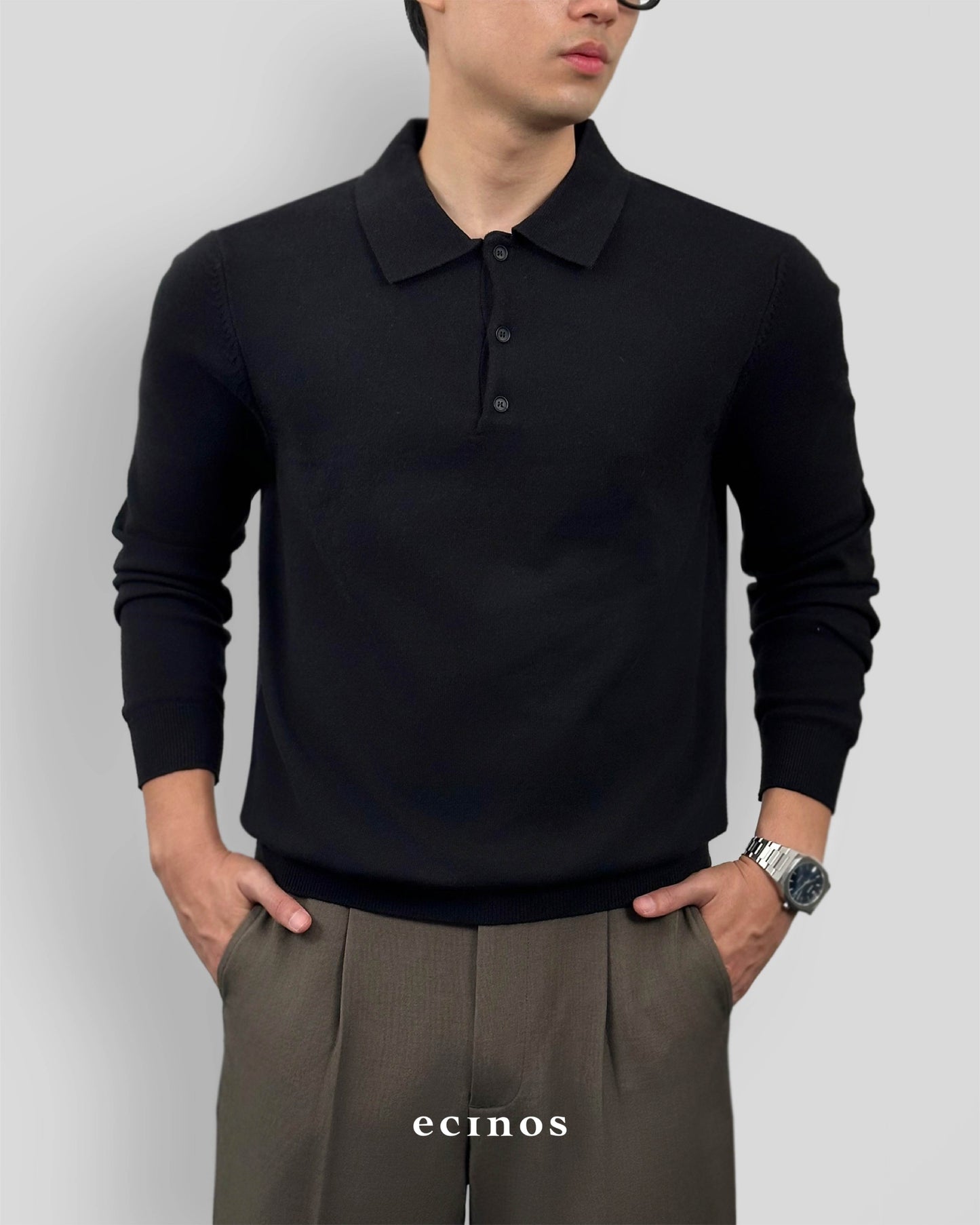 ECINOS Man - Han Knitted Polo Button Top