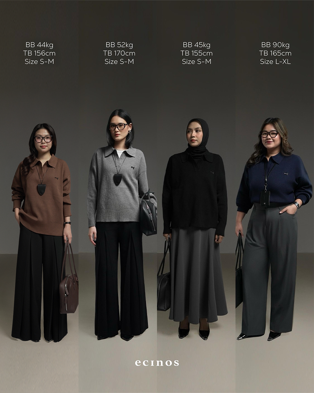 ECINOS - Blair Oversized Polo Sweater