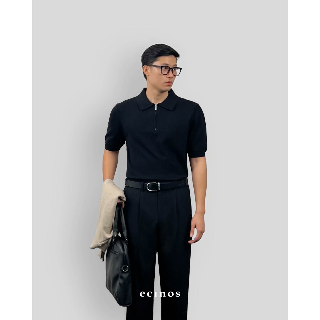 ECINOS Man - Knitted Polo Zip Top (Man Version)